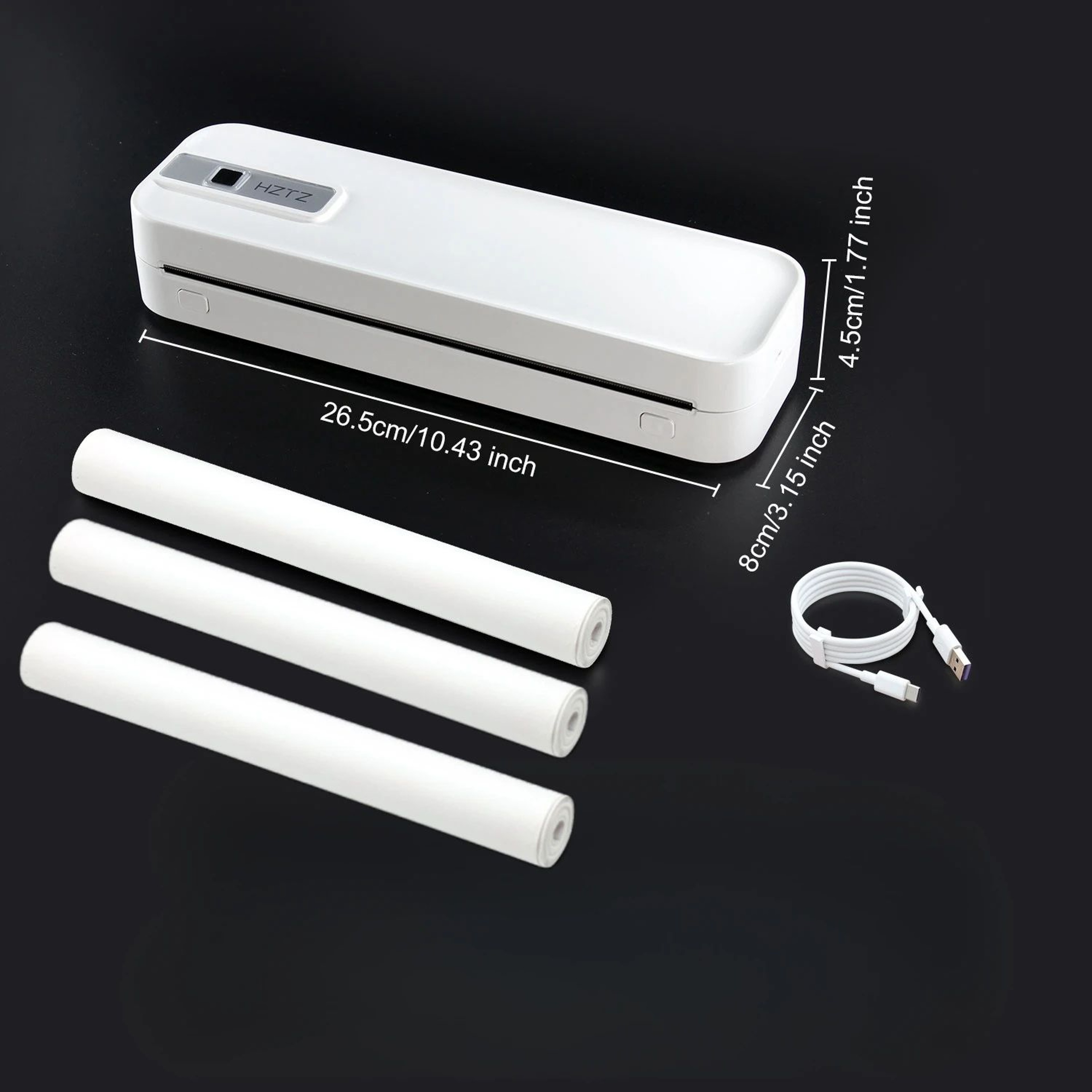 A4 Portable Wireless Thermal Printer 300DPI Inkless Bluetooth Printer For Phone And Laptop 7