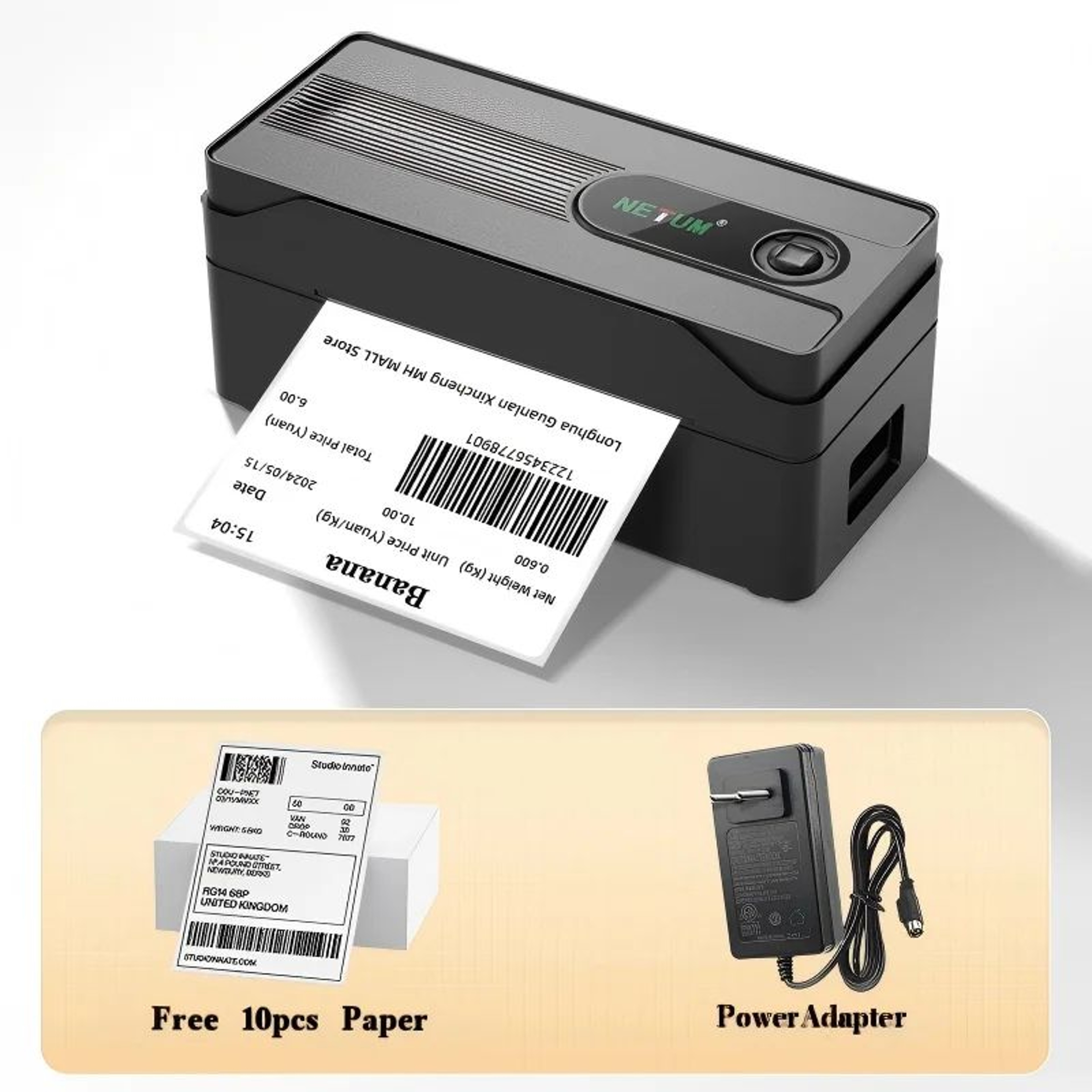 4x6 Bluetooth Thermal Shipping Label Printer For Fast Wireless Package Labeling 7