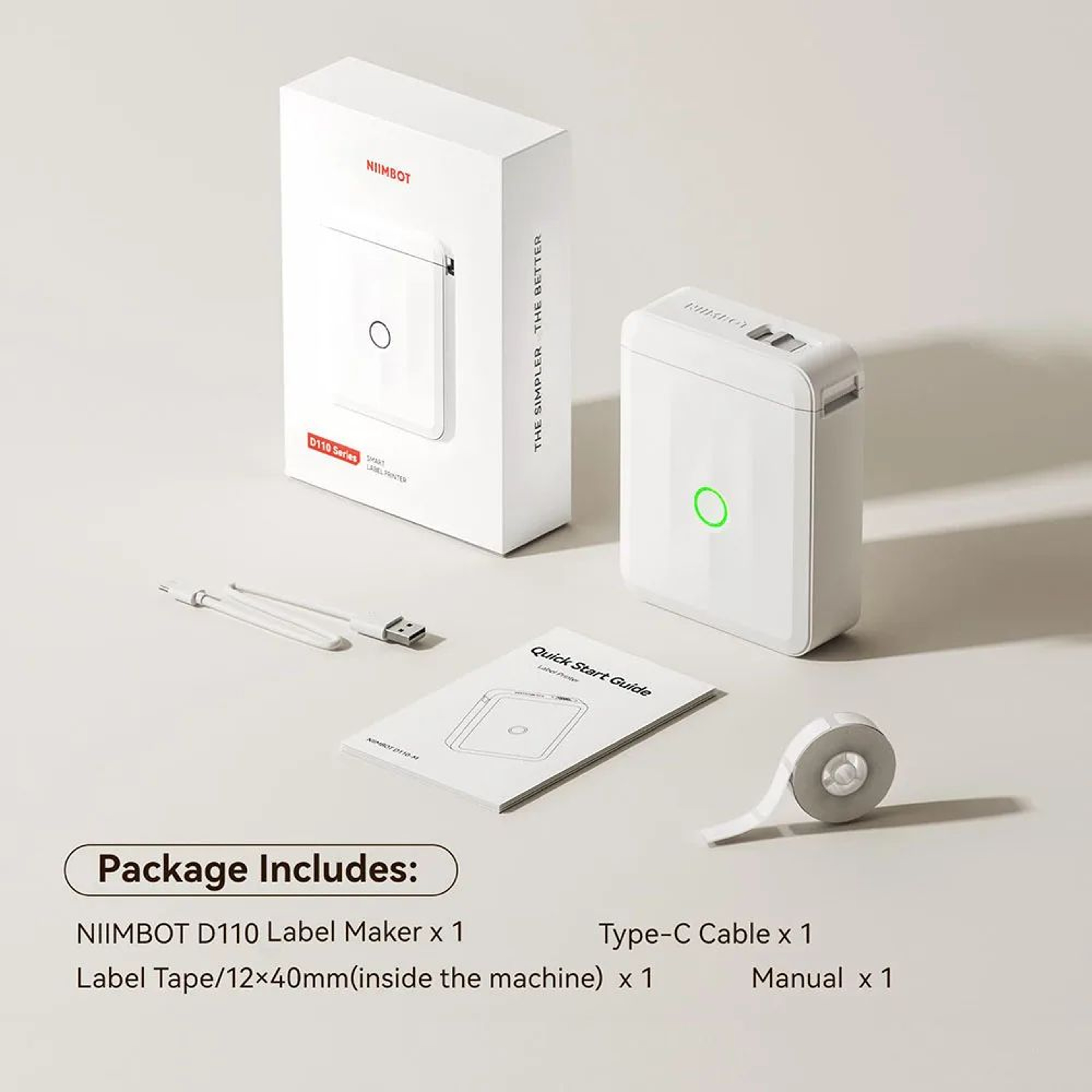 D110D11 Mini Bluetooth Thermal Label Printer Portable Inkless Sticker Maker 3