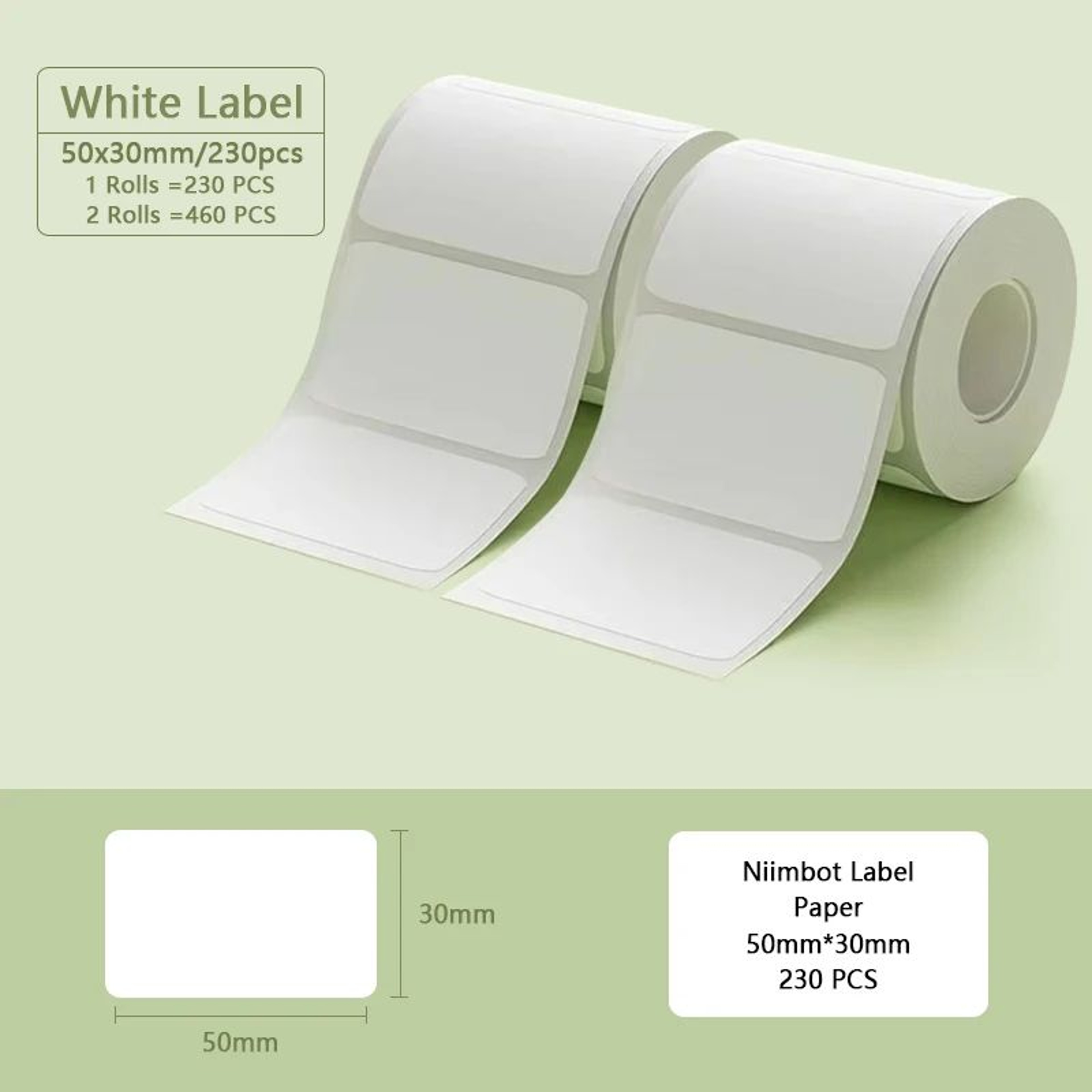 Waterproof White Thermal Label Sticker Rolls For B1 And B21 Printers 6