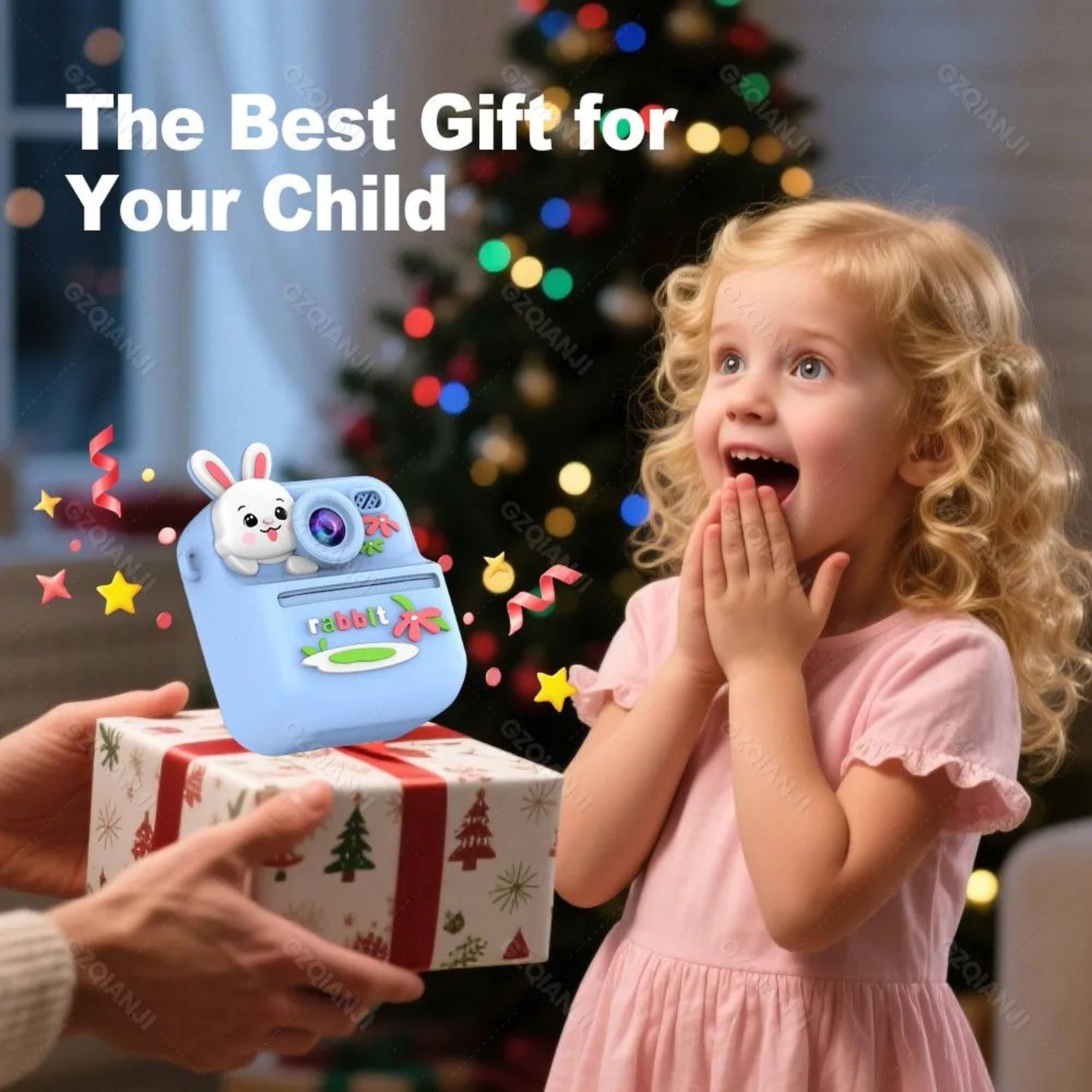 Kids 1080P HD Instant Print Digital Camera With 58mm Thermal Printer And 32GB Memory Card 0