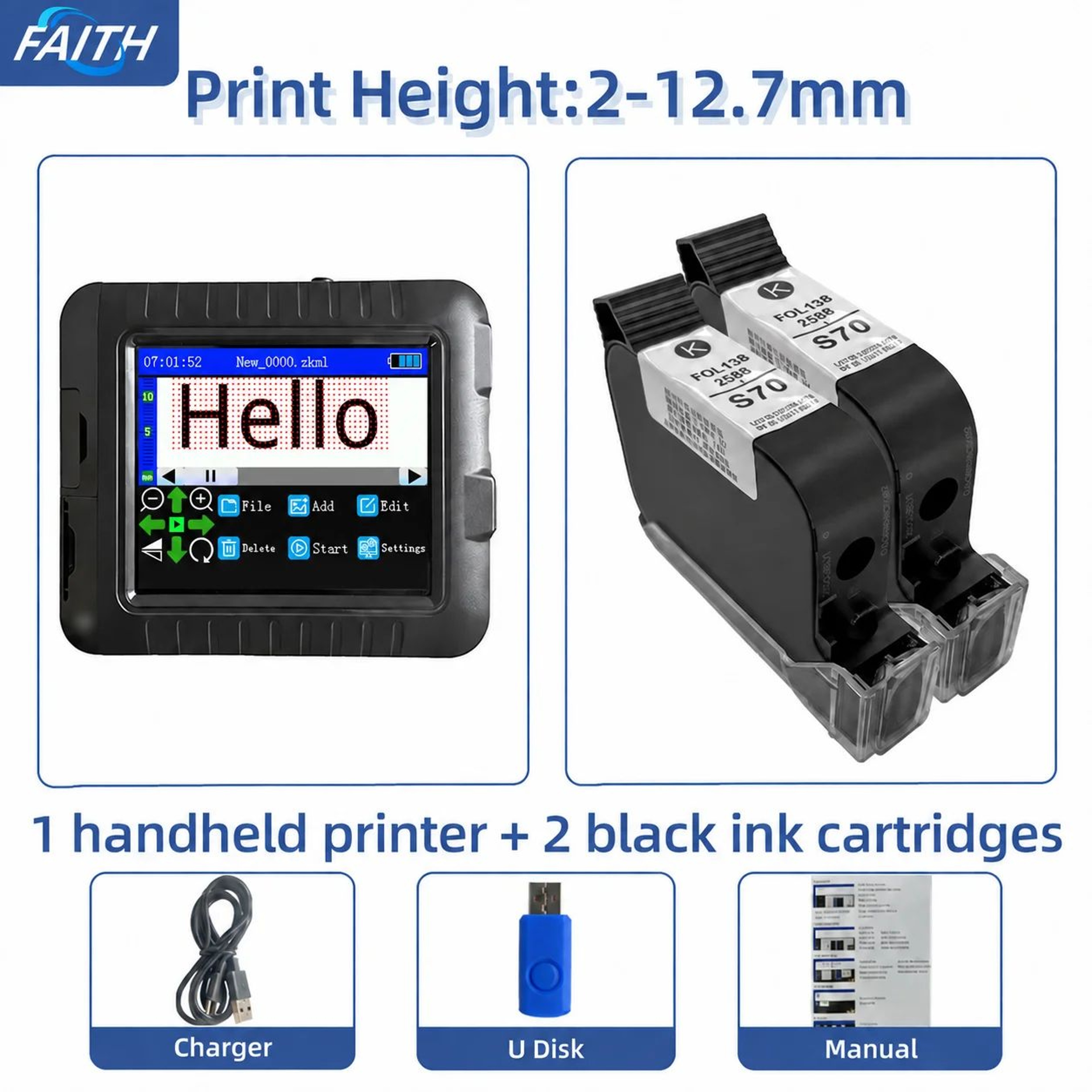 KD360M Portable Thermal Shipping Label Printer With Barcode And Variable Data Printing 7