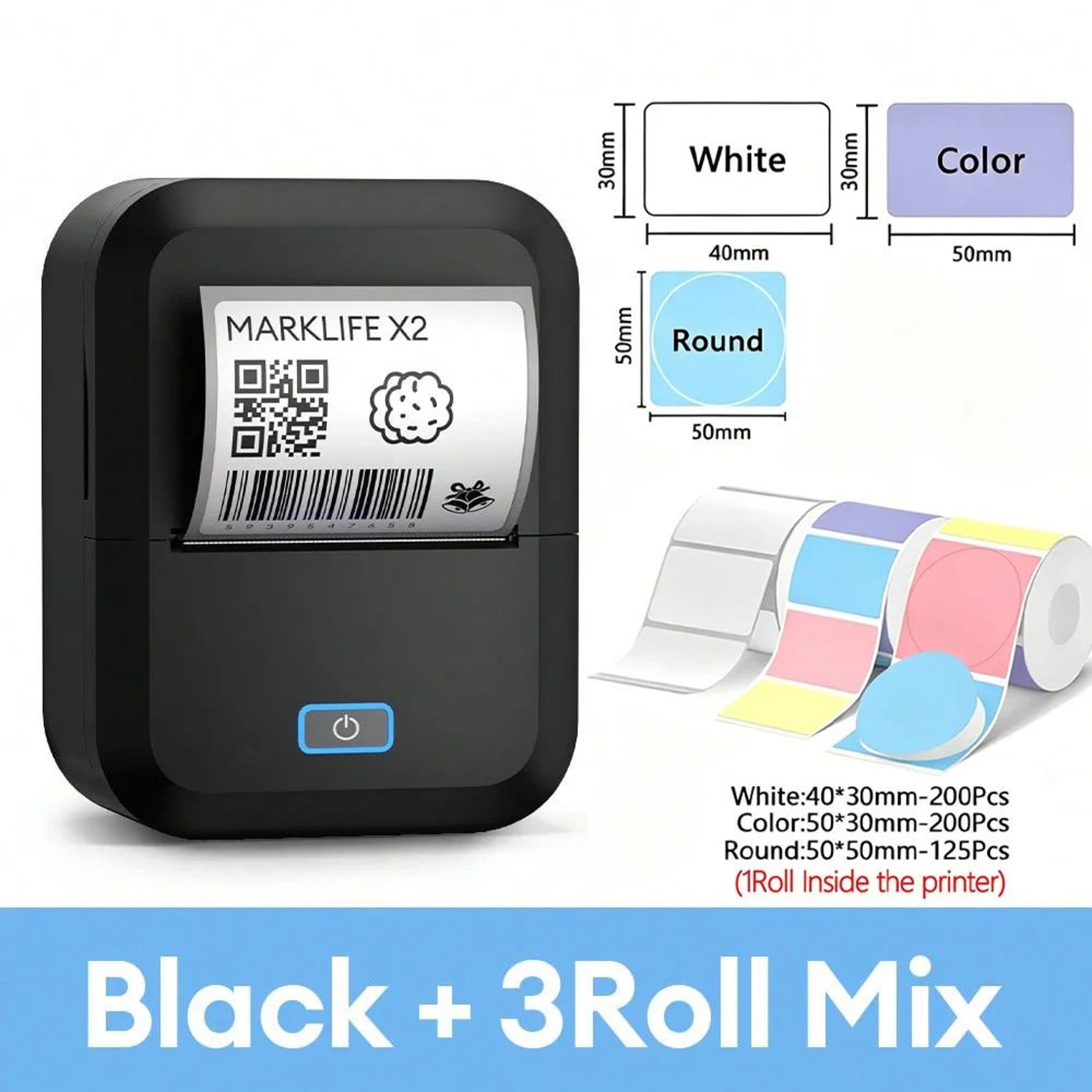 X2 Mini Portable Bluetooth Thermal Label Printer And SelfAdhesive Sticker Maker 12