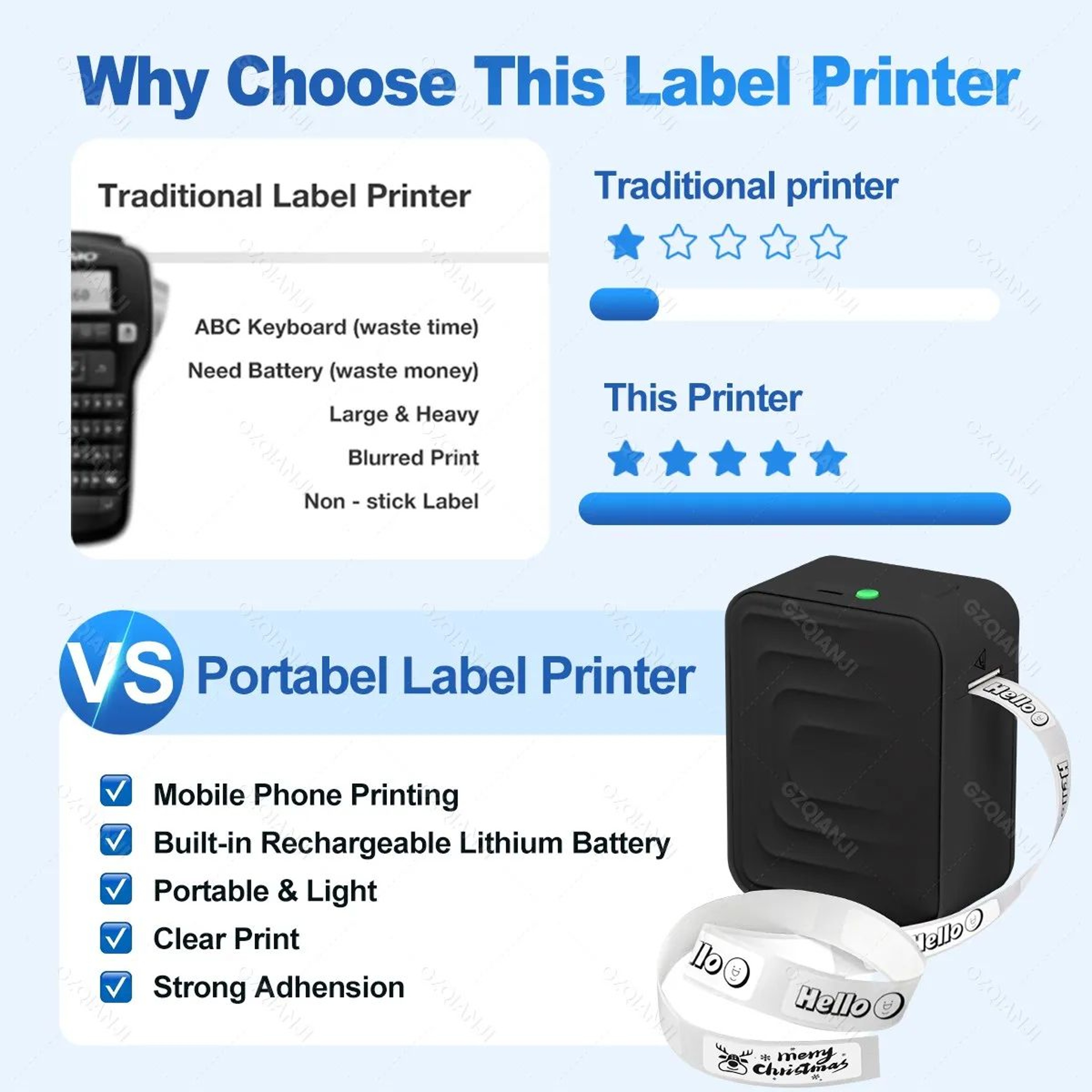 M1 Portable Bluetooth Thermal Label Printer  Mini Wireless Sticker Maker 4