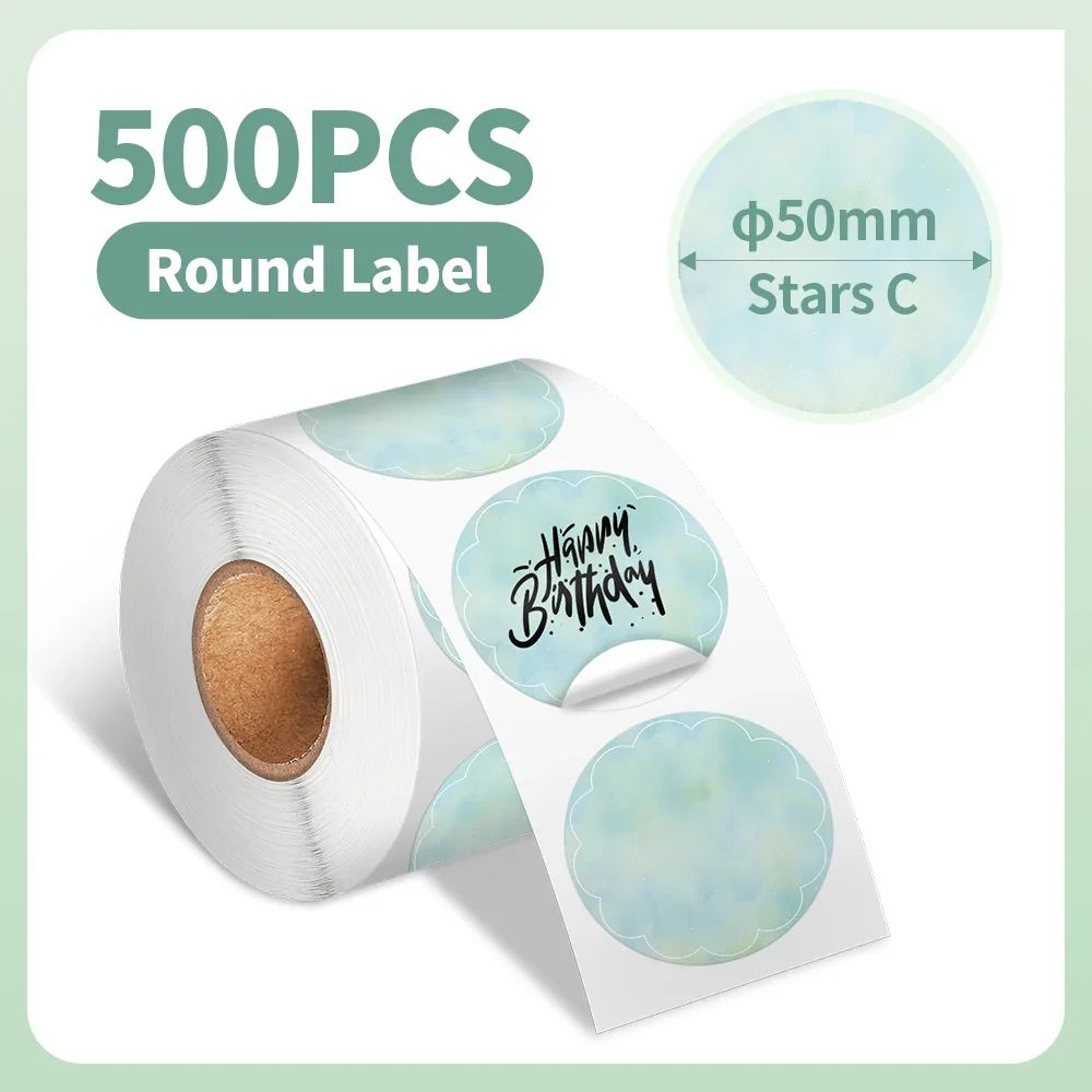 Waterproof Round Thermal Label Stickers 5001000PCS For 241 Printer 14