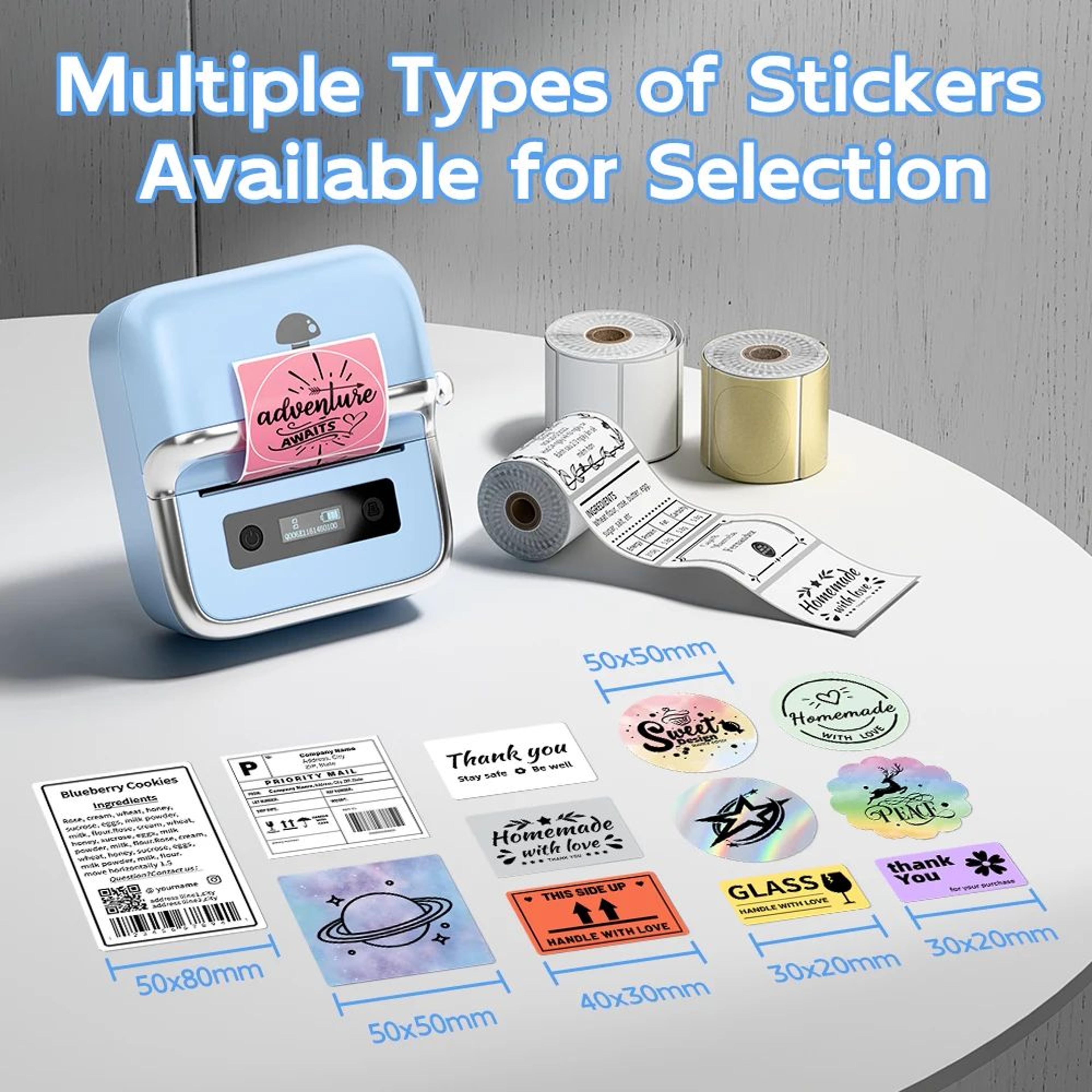 M250 Wireless Bluetooth Thermal Label Printer For Price Tags Barcodes And Organization 0