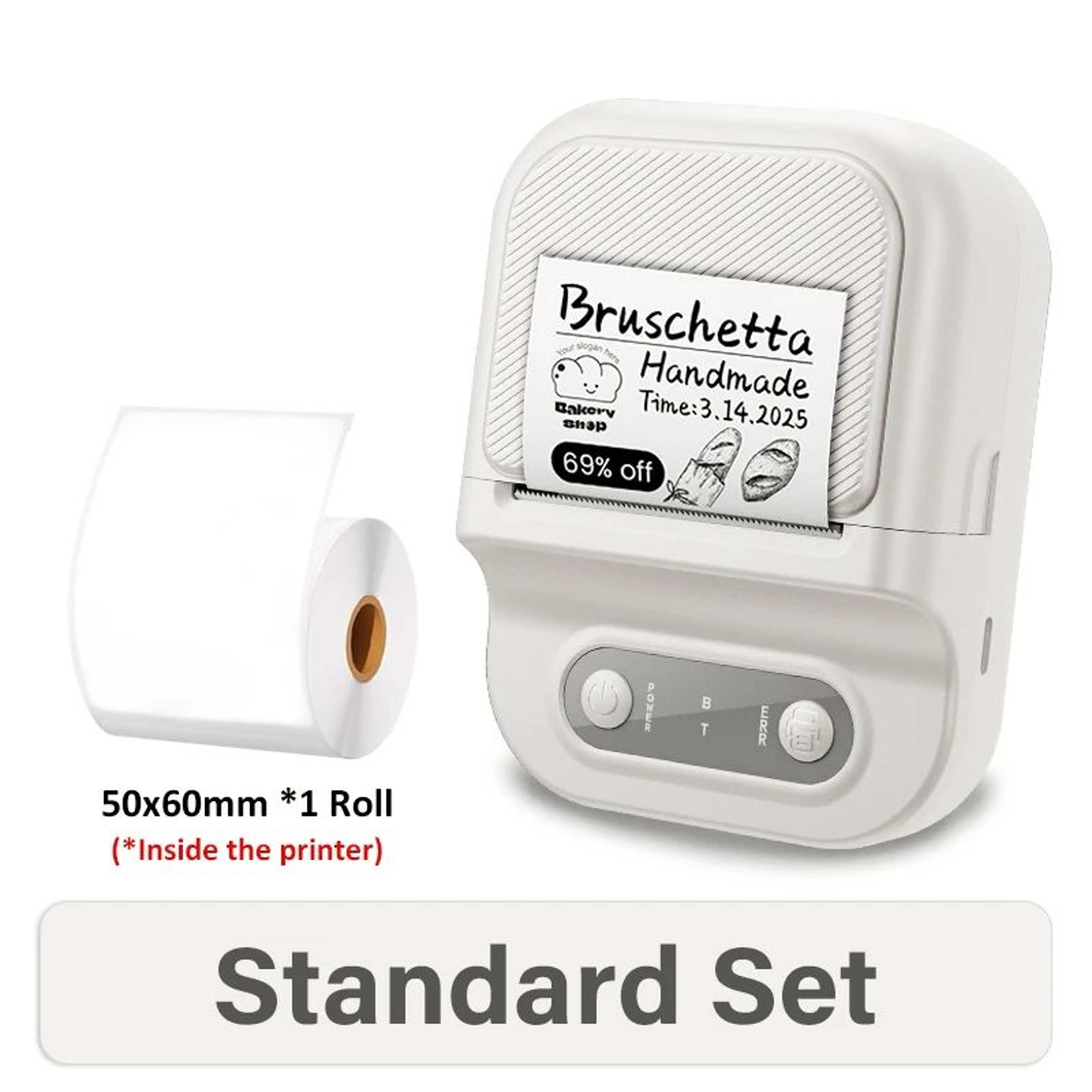 Portable Mini Thermal Label Printer 1258mm Inkless Sticker Maker For Home And Business 7