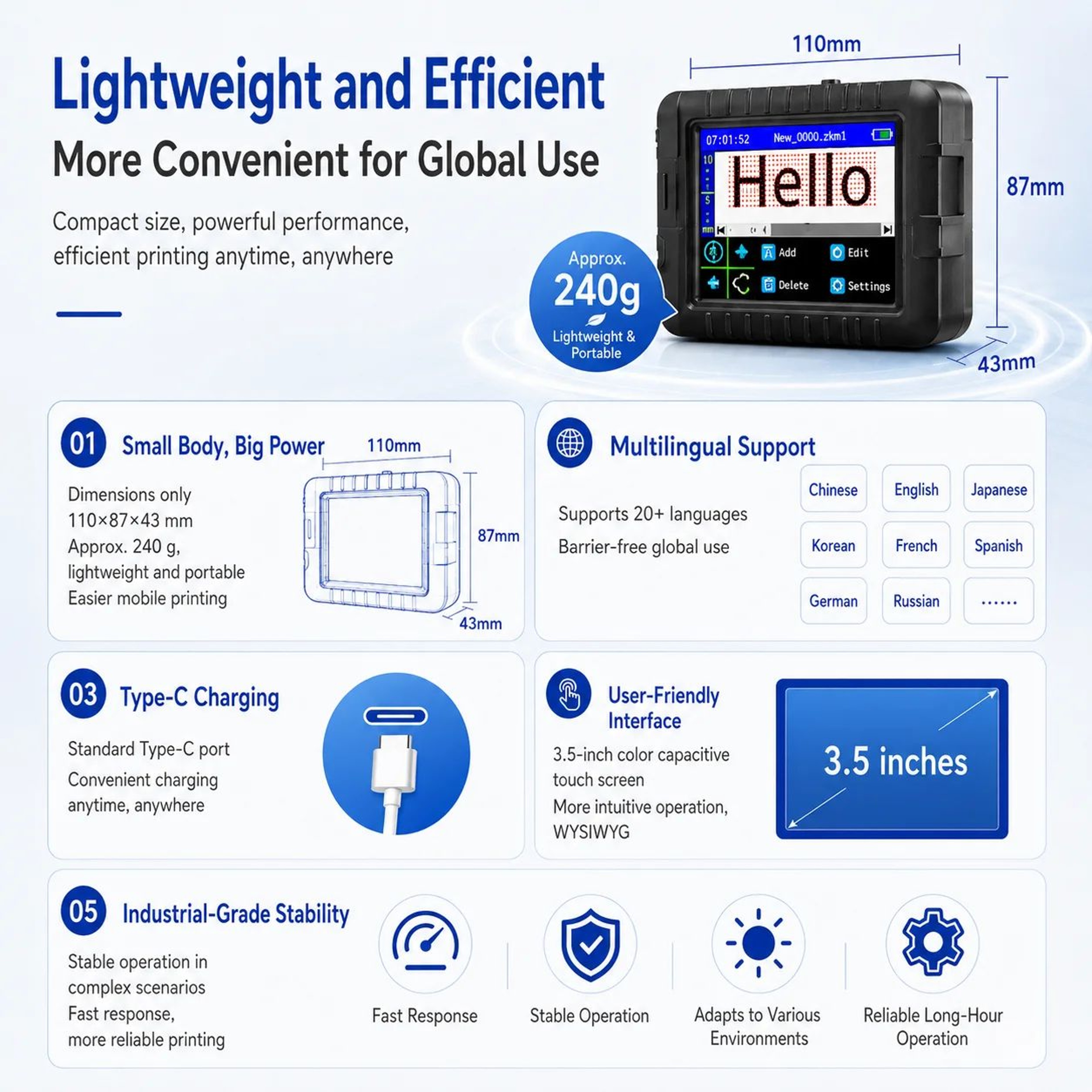Portable Handheld Inkjet Printer For Date Coding Batch Numbers QR Codes And Logos 2