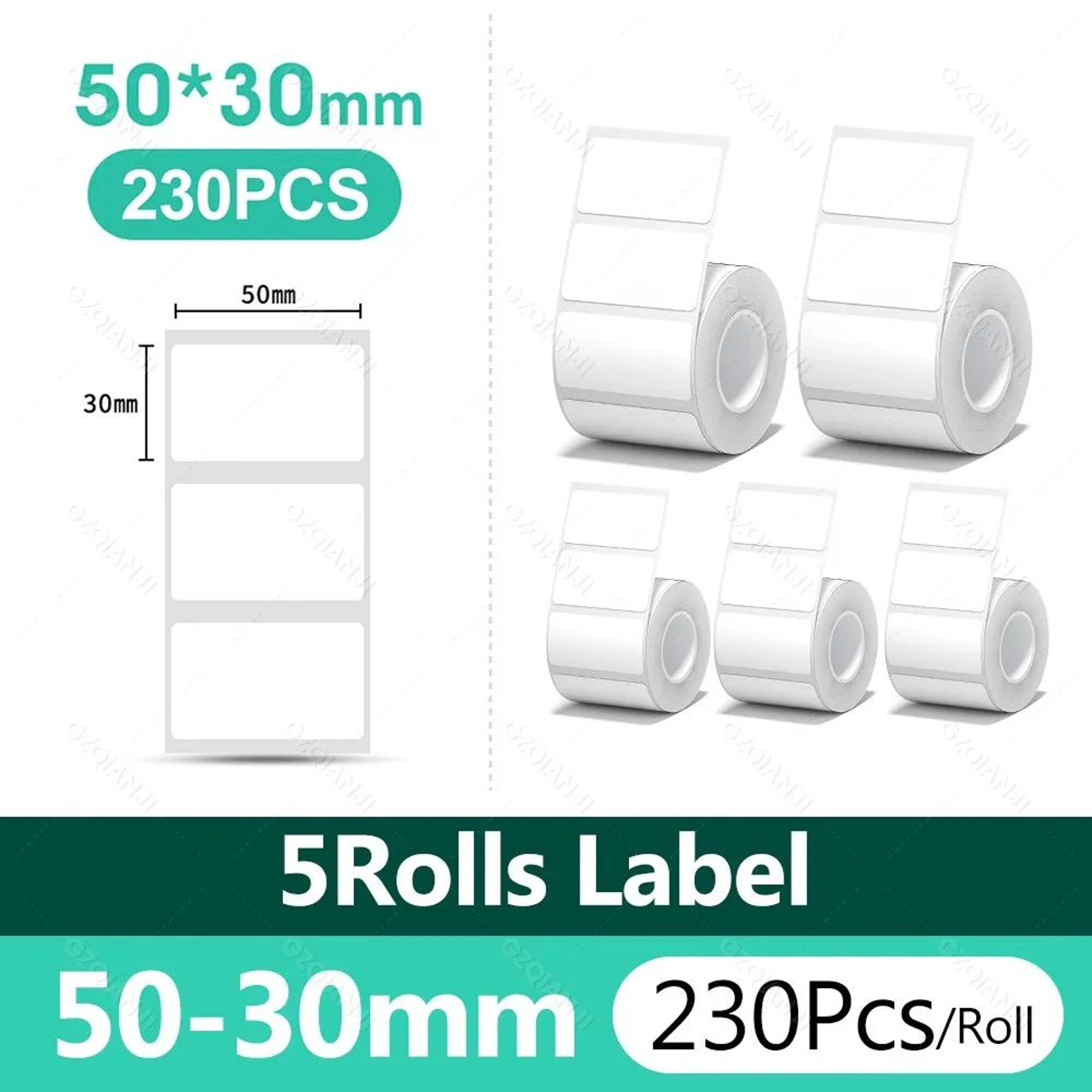Waterproof White Thermal Label Paper Rolls For B1 B21 Printers  3510 Rolls 10