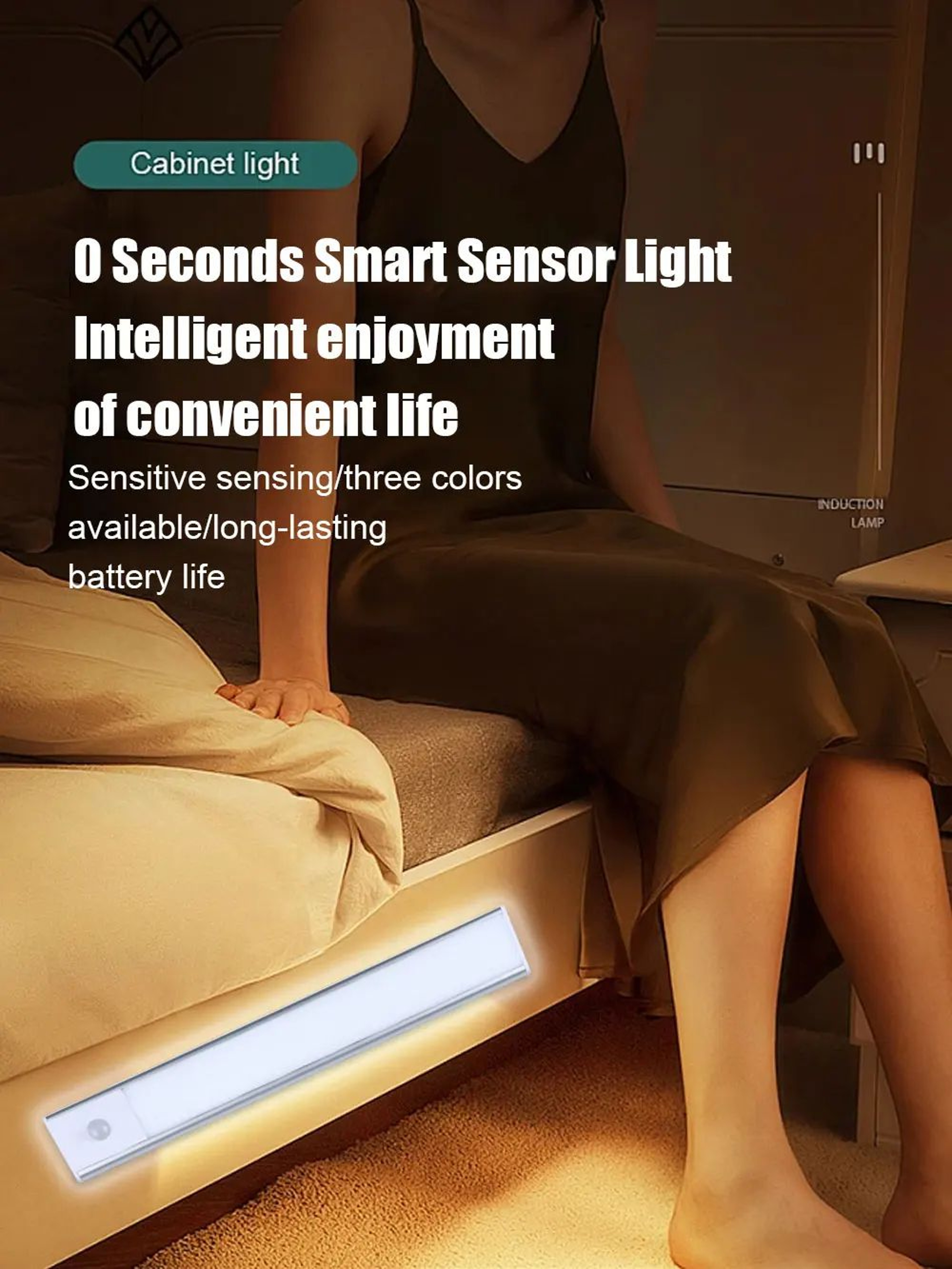 USB Rechargeable Motion Sensor LED Night Lights UltraThin Magnetic Wireless Lighting 4