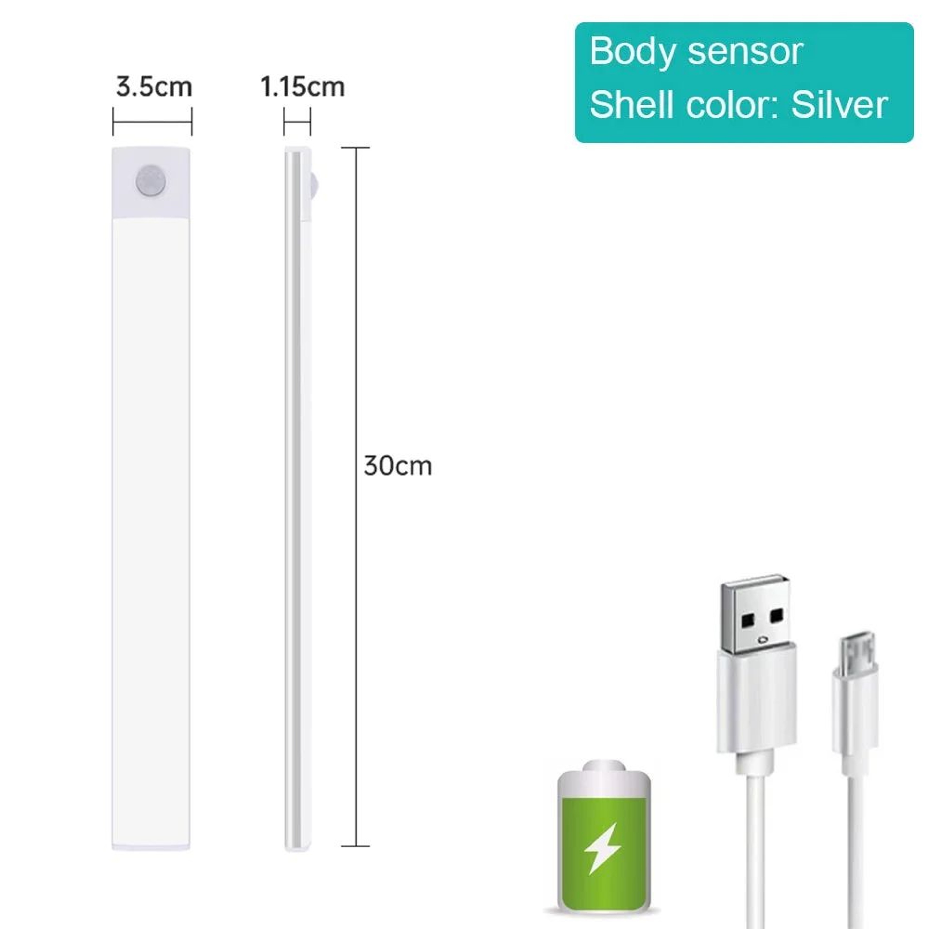 Wireless USB Rechargeable Motion Sensor LED Night Light For Bedroom Kitchen And Closet 10