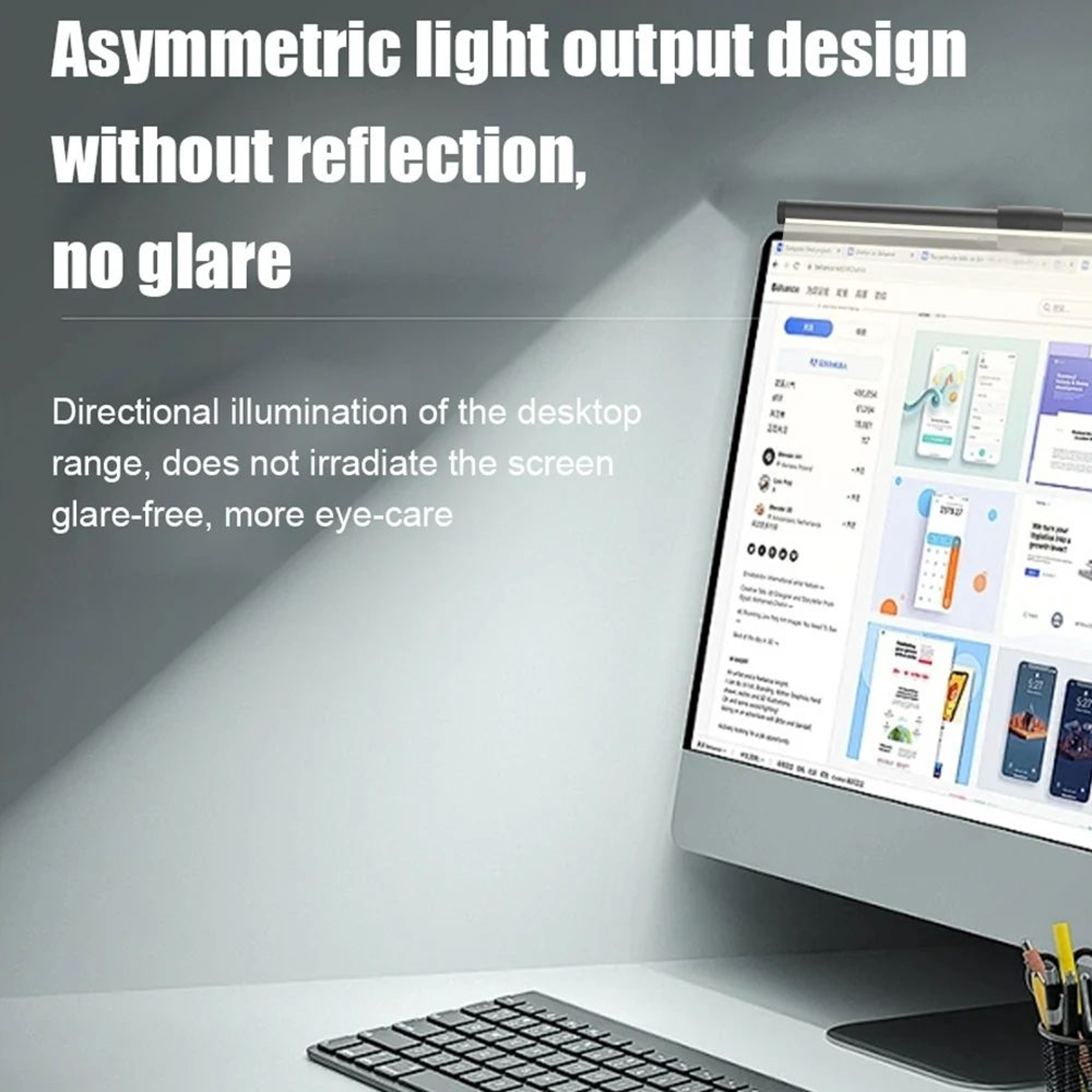 USB LED Monitor Light Bar With Stepless Dimming For Reading And Eye Comfort 2