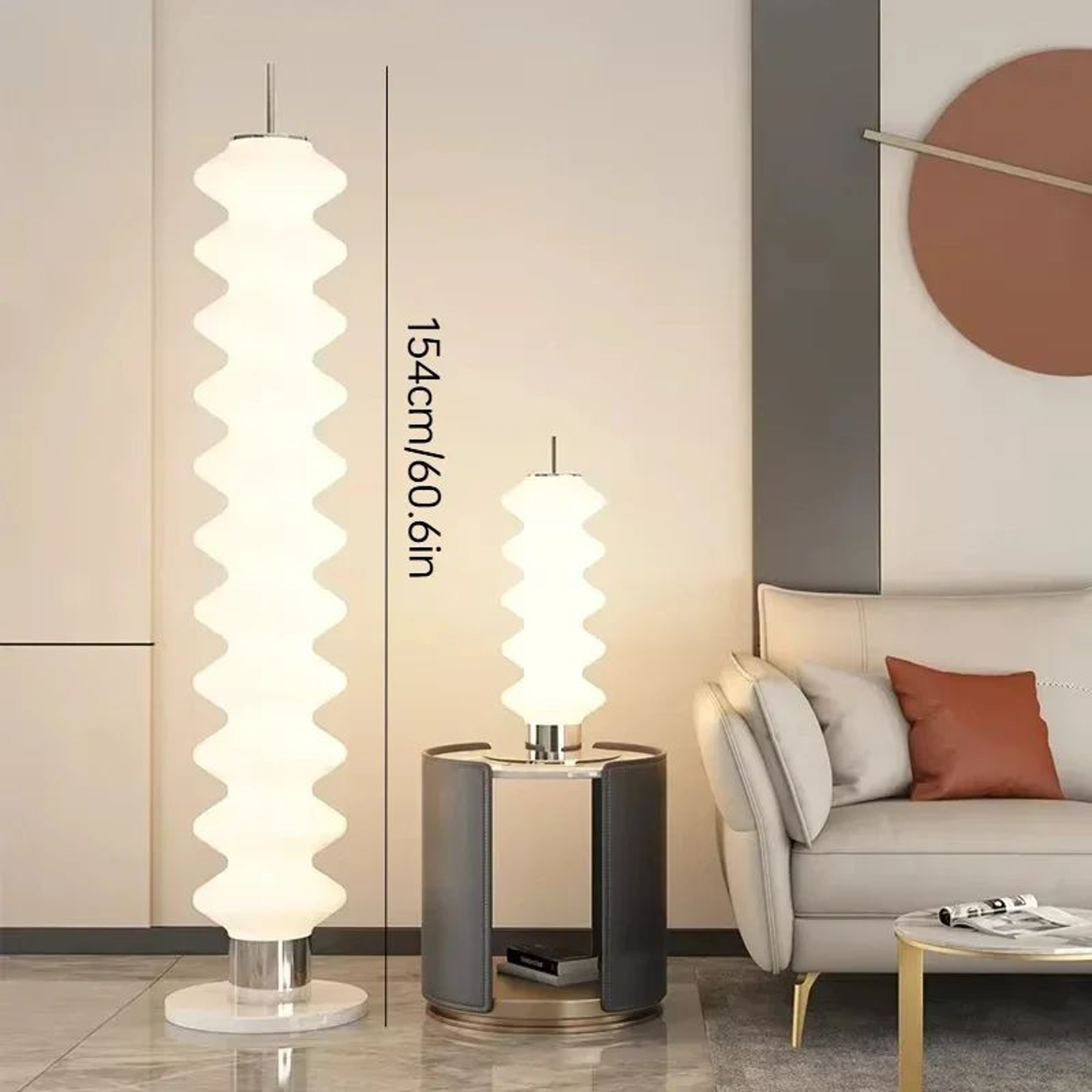 Modern Cream Pumpkin LED Floor Lamp For Cozy Living Room And Bedroom Decor 9