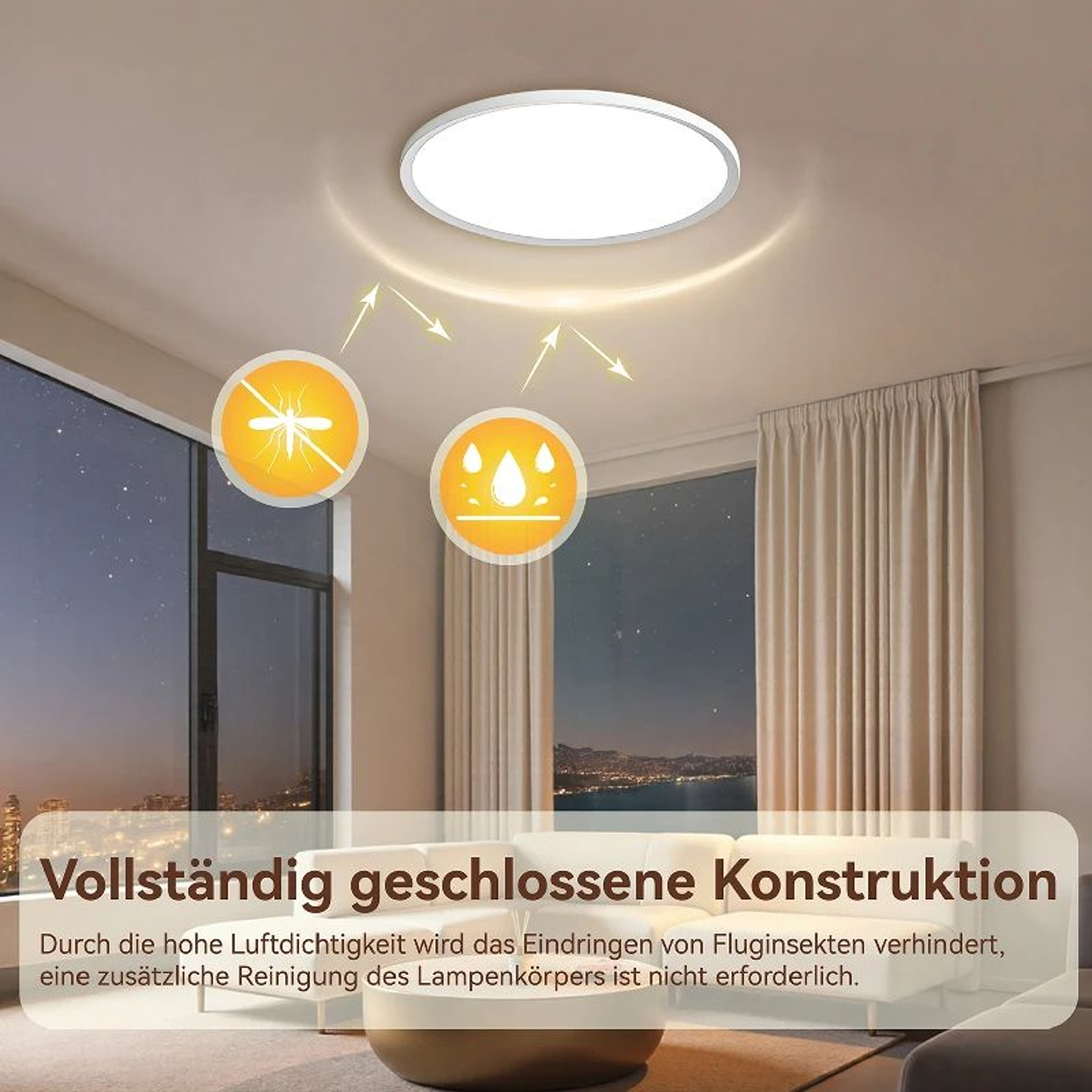 18W Ultra Thin LED Ceiling Light 071 Inch Flush Mount Waterproof Bathroom Kitchen Light 1