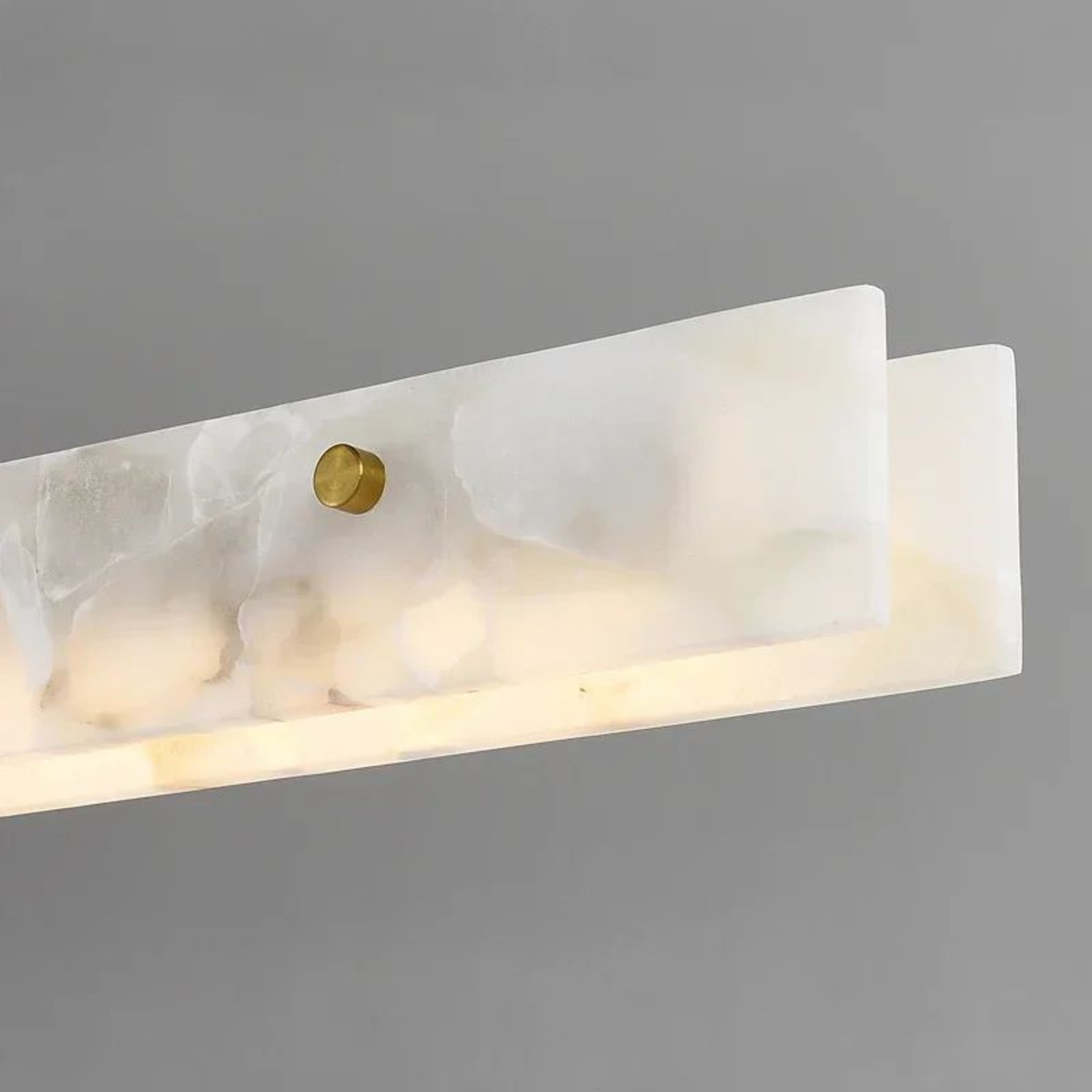 Luxury Natural Marble LED Linear Pendant Light For Dining Room And Kitchen Island 1
