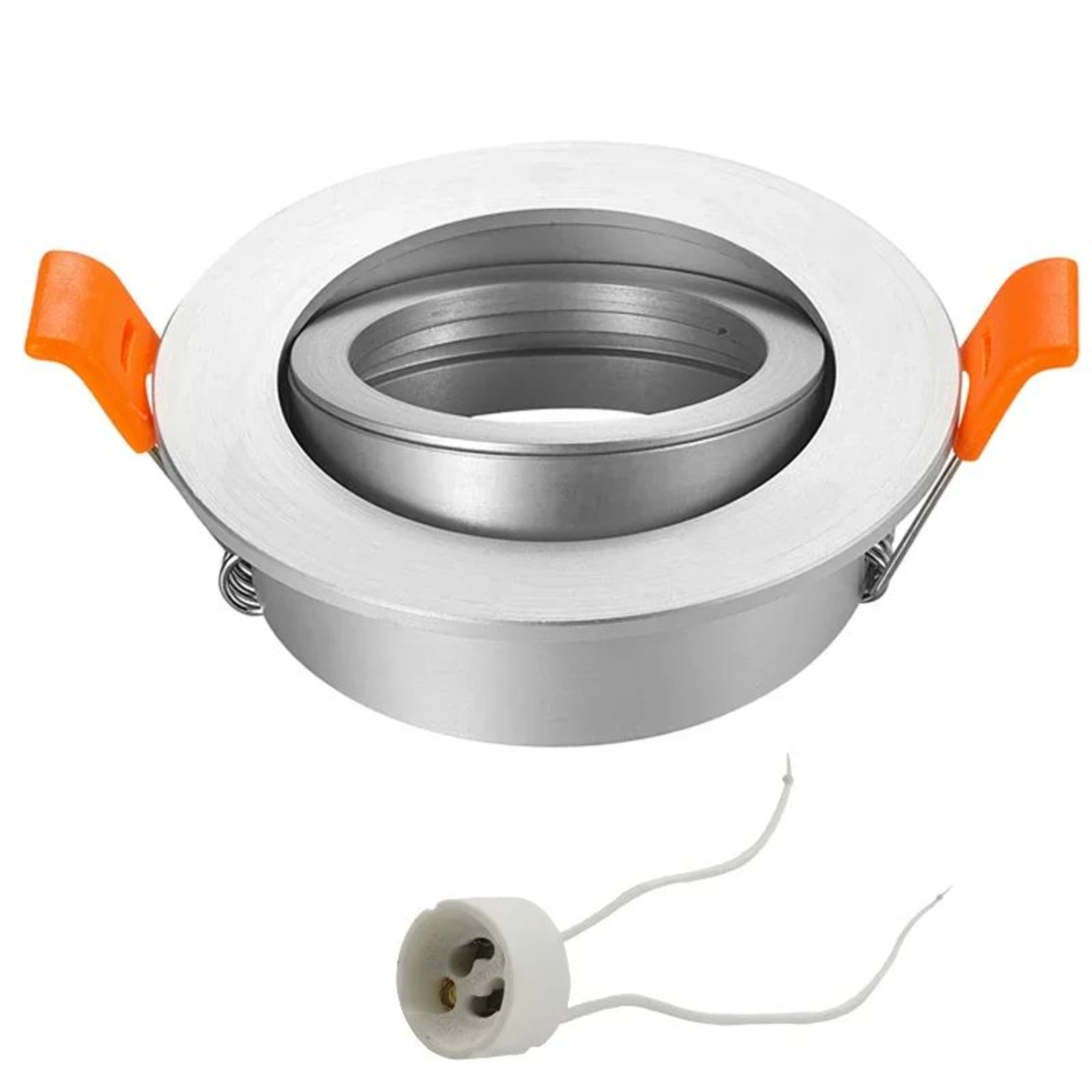 Adjustable Round Recessed Ceiling Spotlight Frame For GU10 MR16 Bulbs 256 Inch Cutout 10
