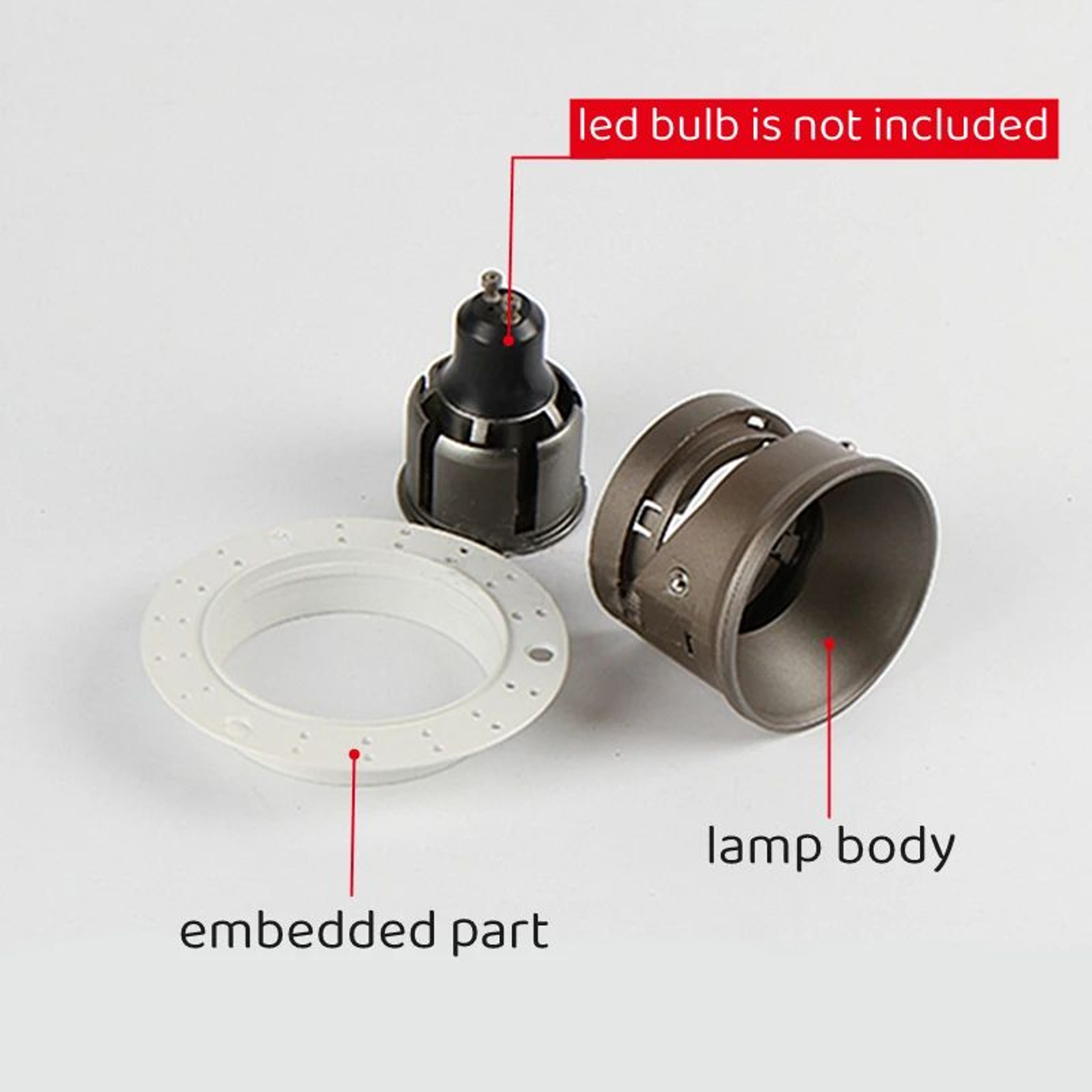 Narrow Rim Recessed Ceiling Downlight Frame GU10 MR16 AntiGlare Spotlight Holder 2