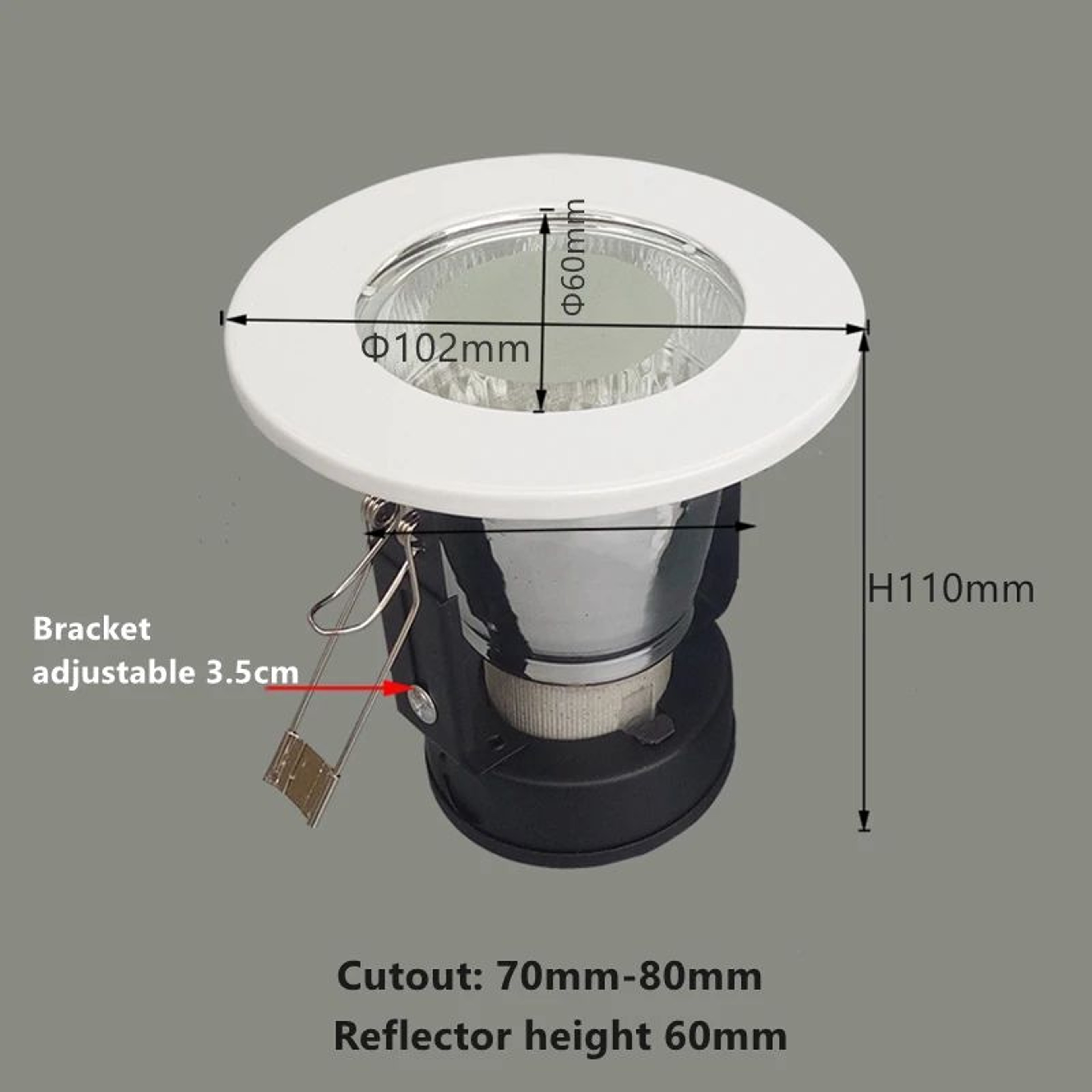 Recessed Ceiling Downlight Kit With Replaceable E26 E27 Bulb Socket For Bathroom And Home Lighting 4