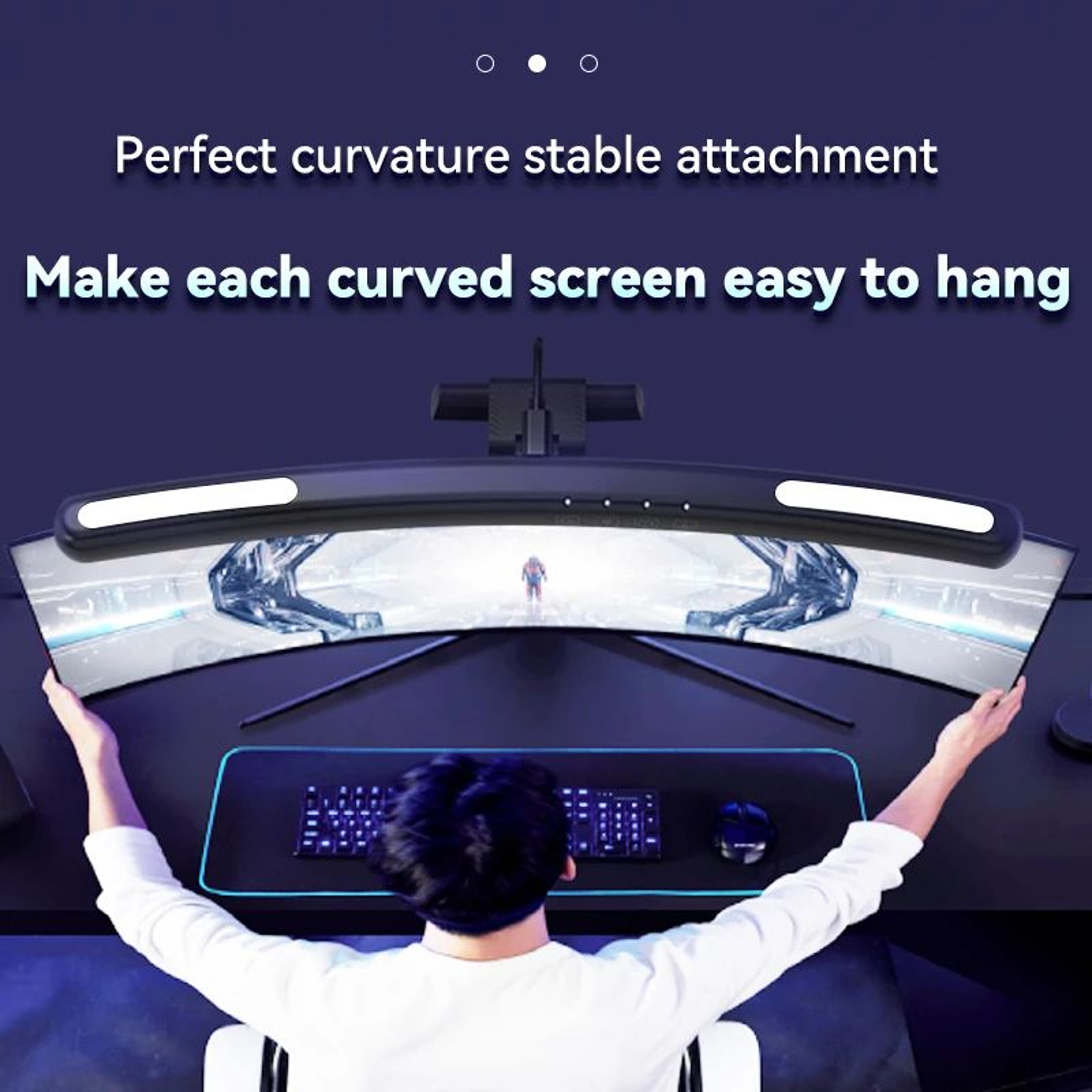 USB LED Monitor Light Bar With RGB Backlight And Dimmable Reading Lamp 1