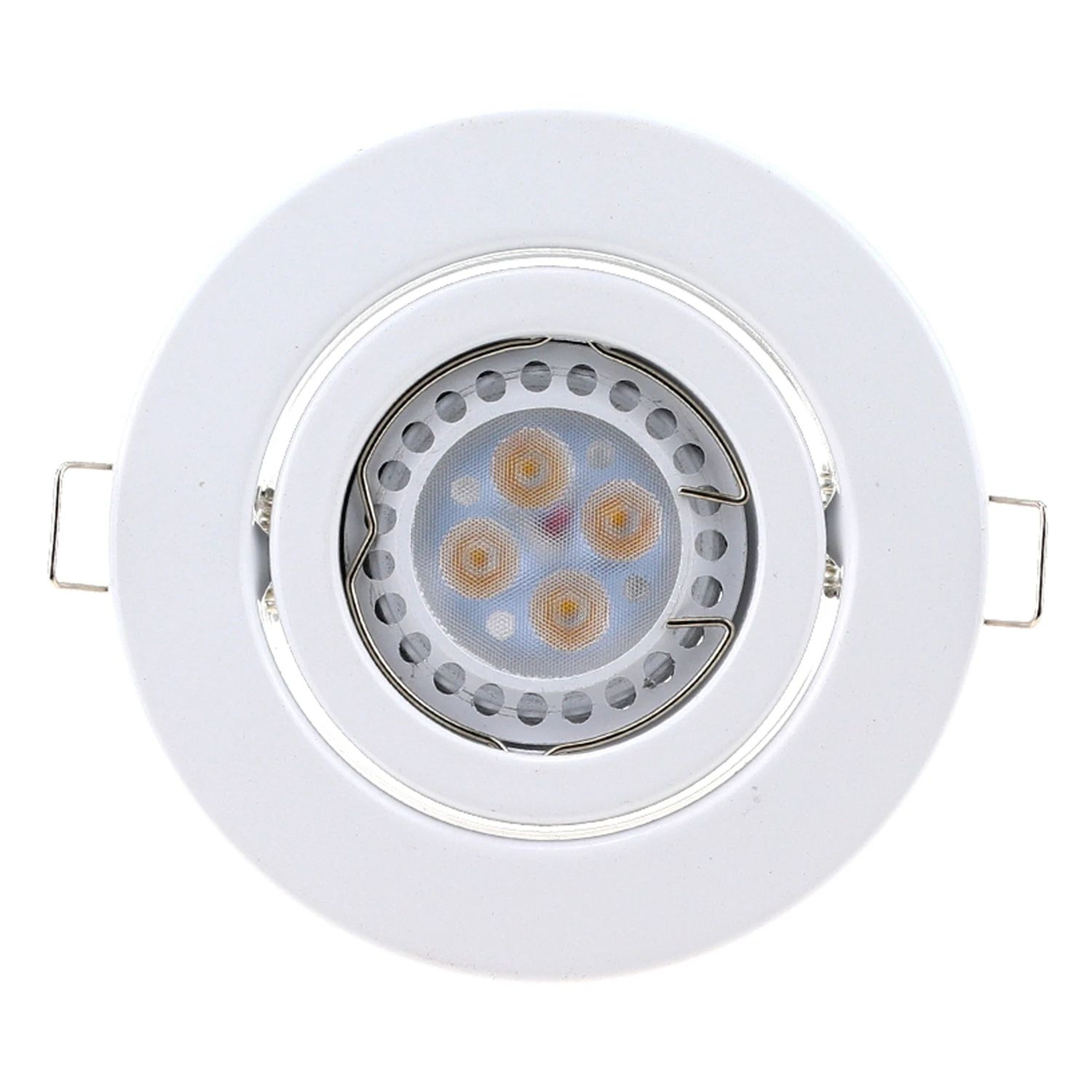 Round Metal Recessed Downlight Frame For GU10 MR16 GU53 Ceiling Spotlights 0