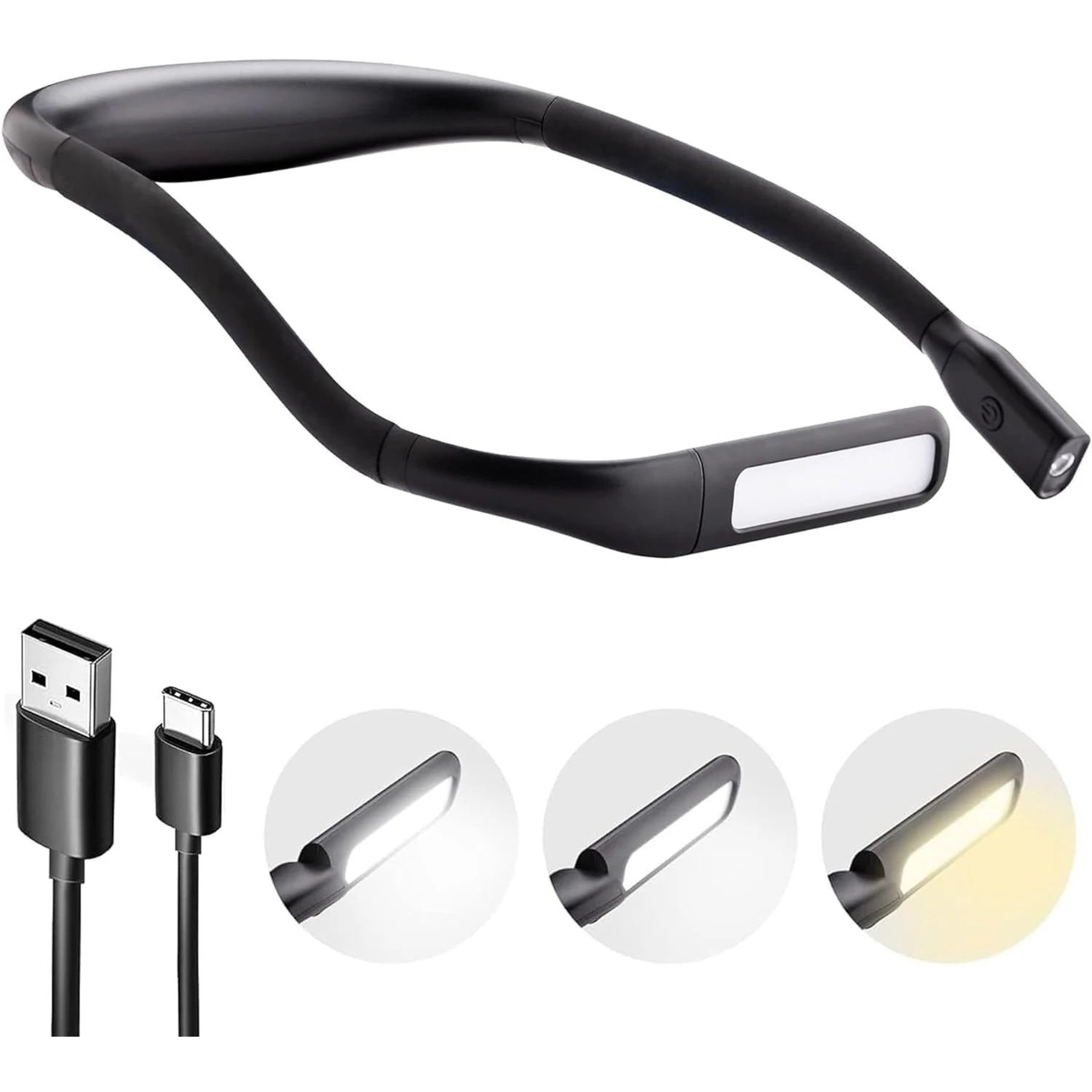 Rechargeable LED Neck Reading Light With Flexible Arms For HandsFree Reading And Camping 6