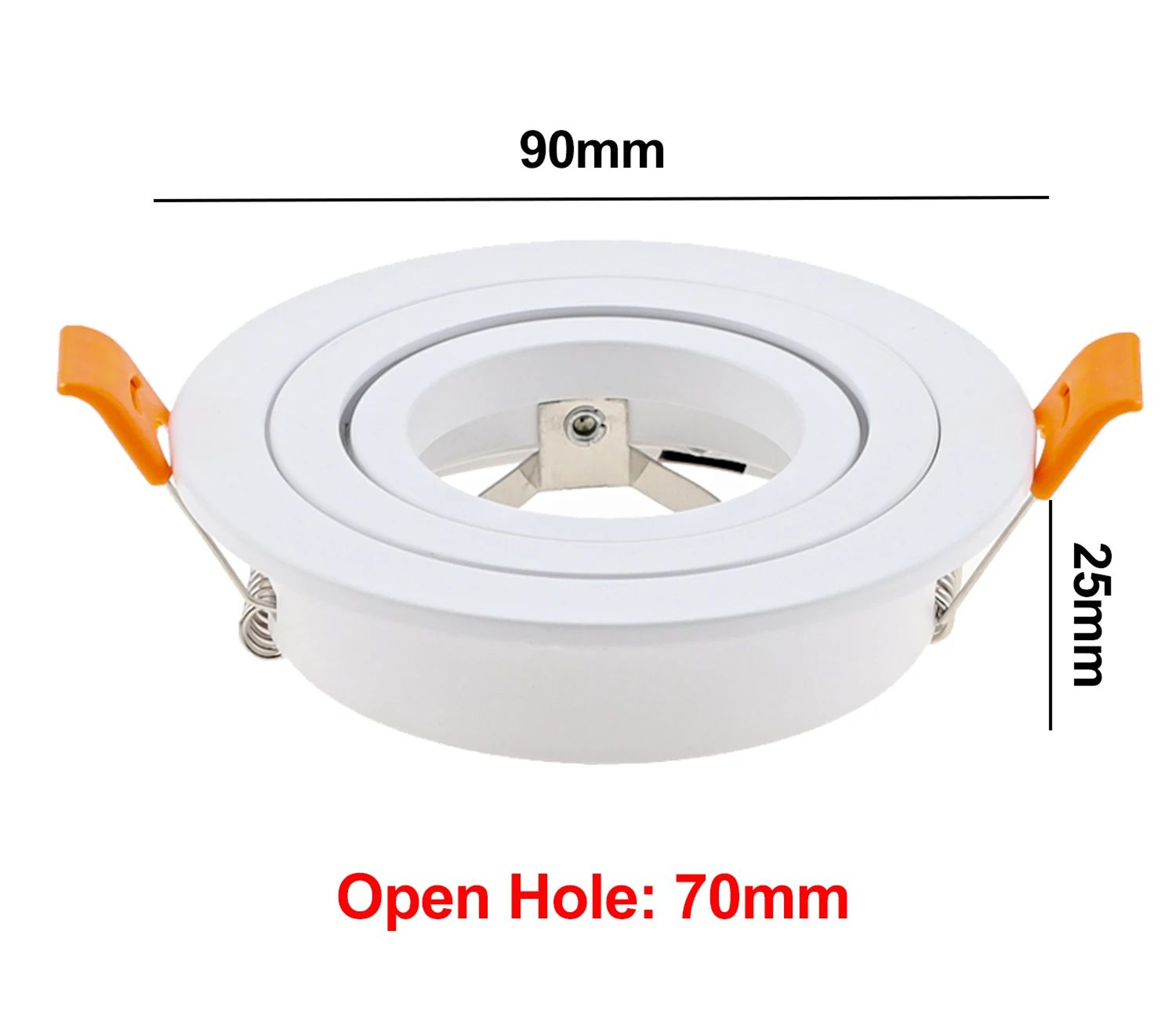 Square Recessed Ceiling Spotlight Frame GU10 MR16 With 276 Inch Cutout 6