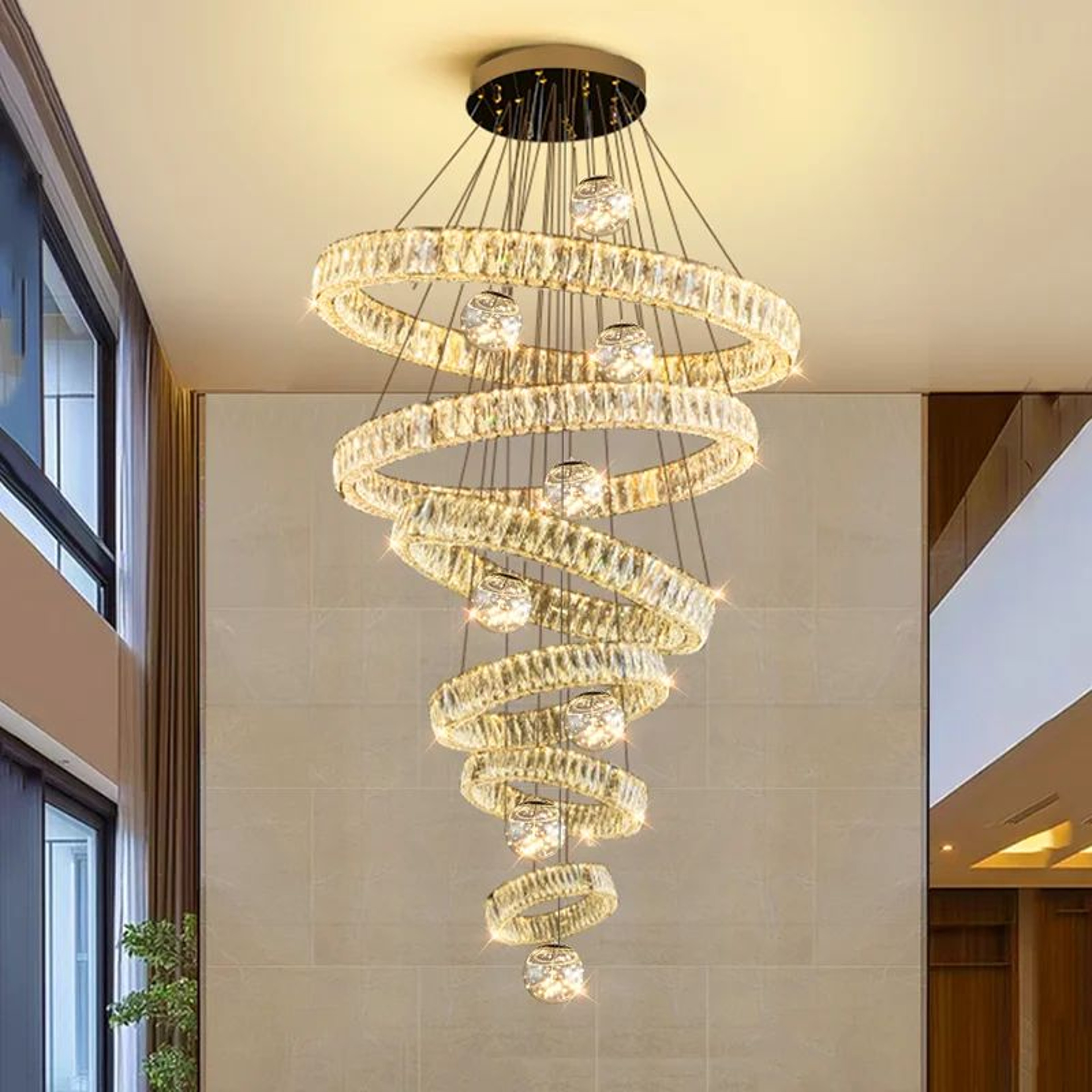 Luxury Crystal Pendant Chandelier Ceiling Light For Living Room And Bedroom 0