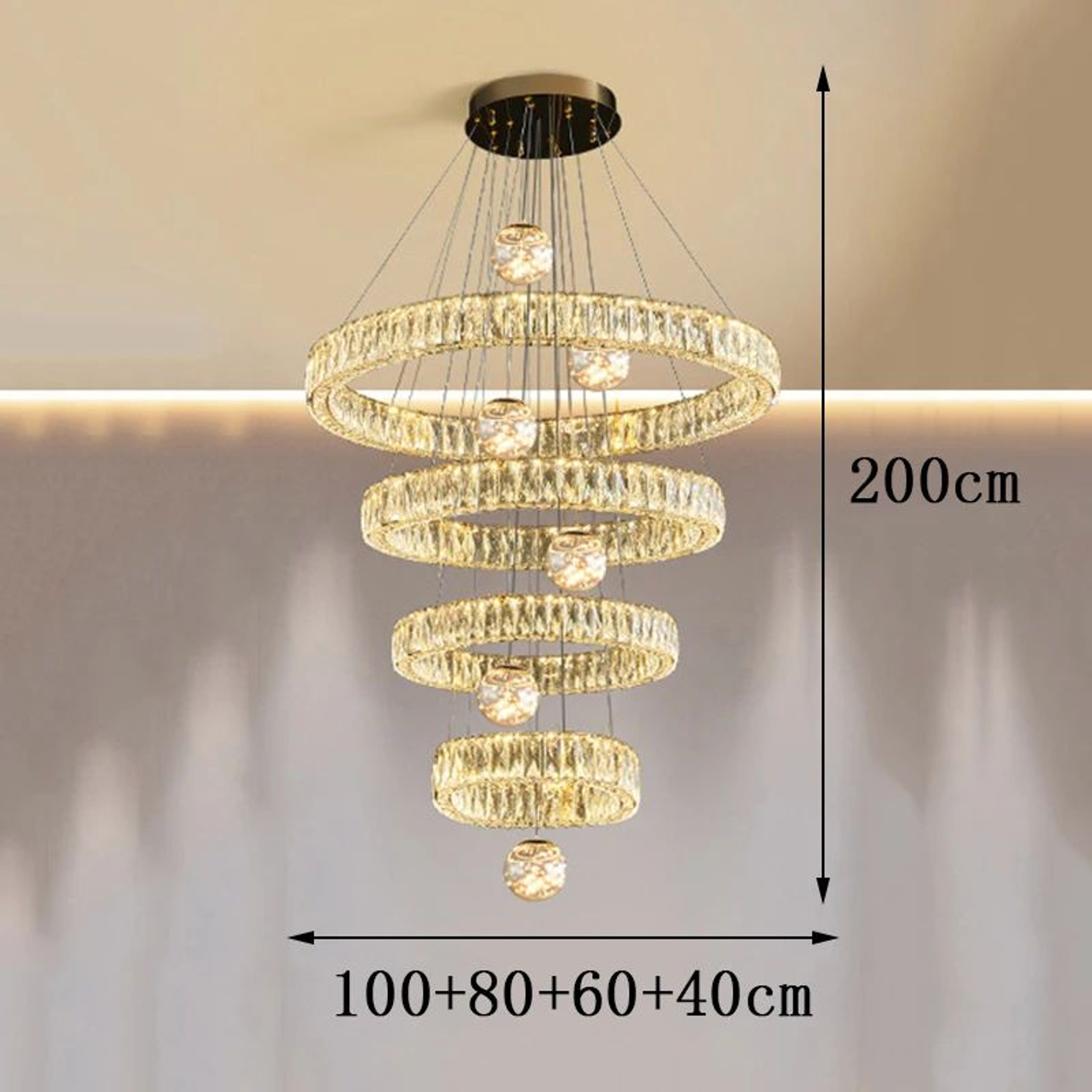 Luxury Crystal Pendant Chandelier Ceiling Light For Living Room And Bedroom 14