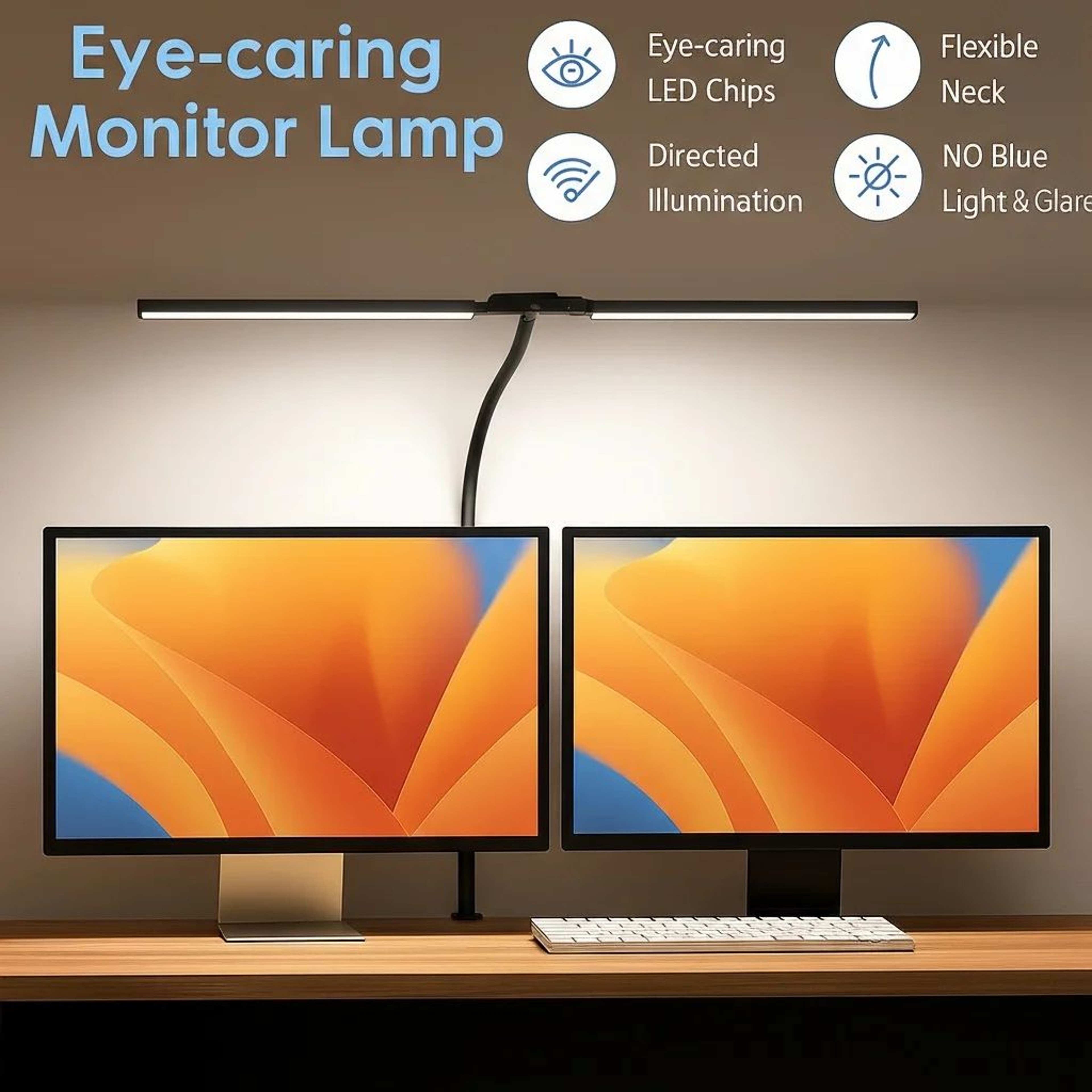 Double Head LED Desk Lamp With Dimmable USB Light And 3 Color Modes For Reading And Office 0