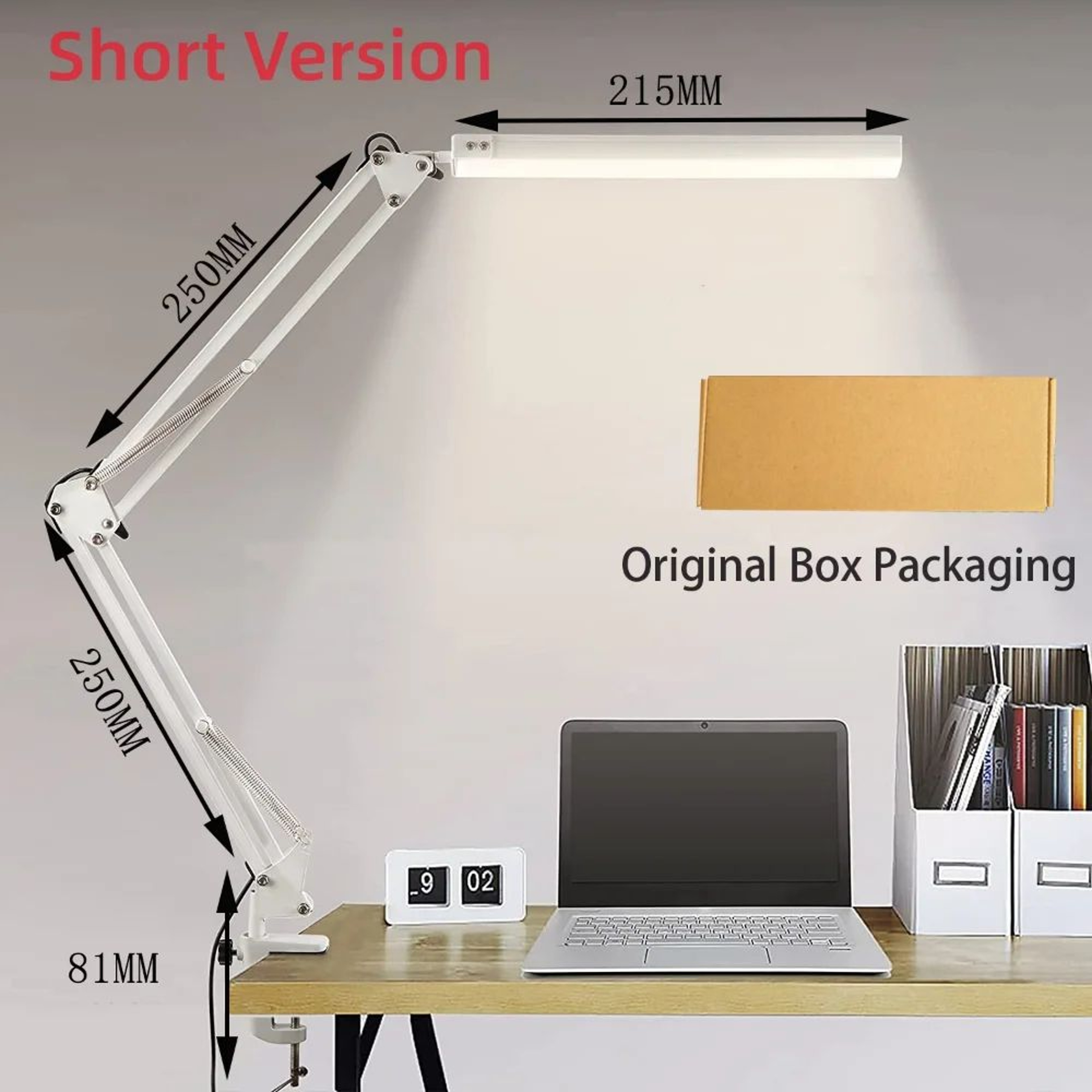 10W Dimmable LED Clamp Desk Lamp With Adjustable Swing Arm 3 Lighting Modes And 10 Brightness Level 7