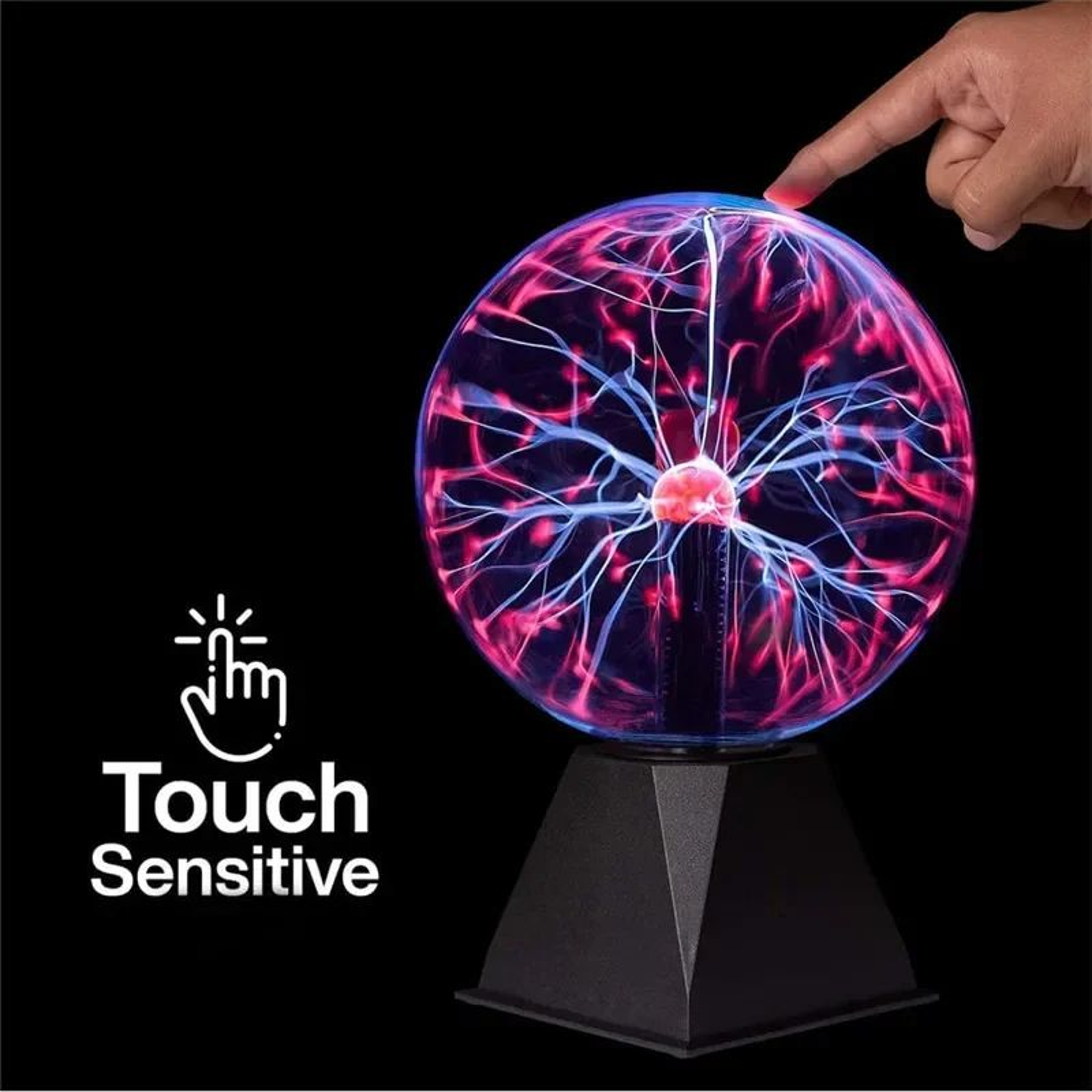 TouchSensitive Plasma Ball Lamp Interactive Electric Night Light For Bedroom And Party Decor 0