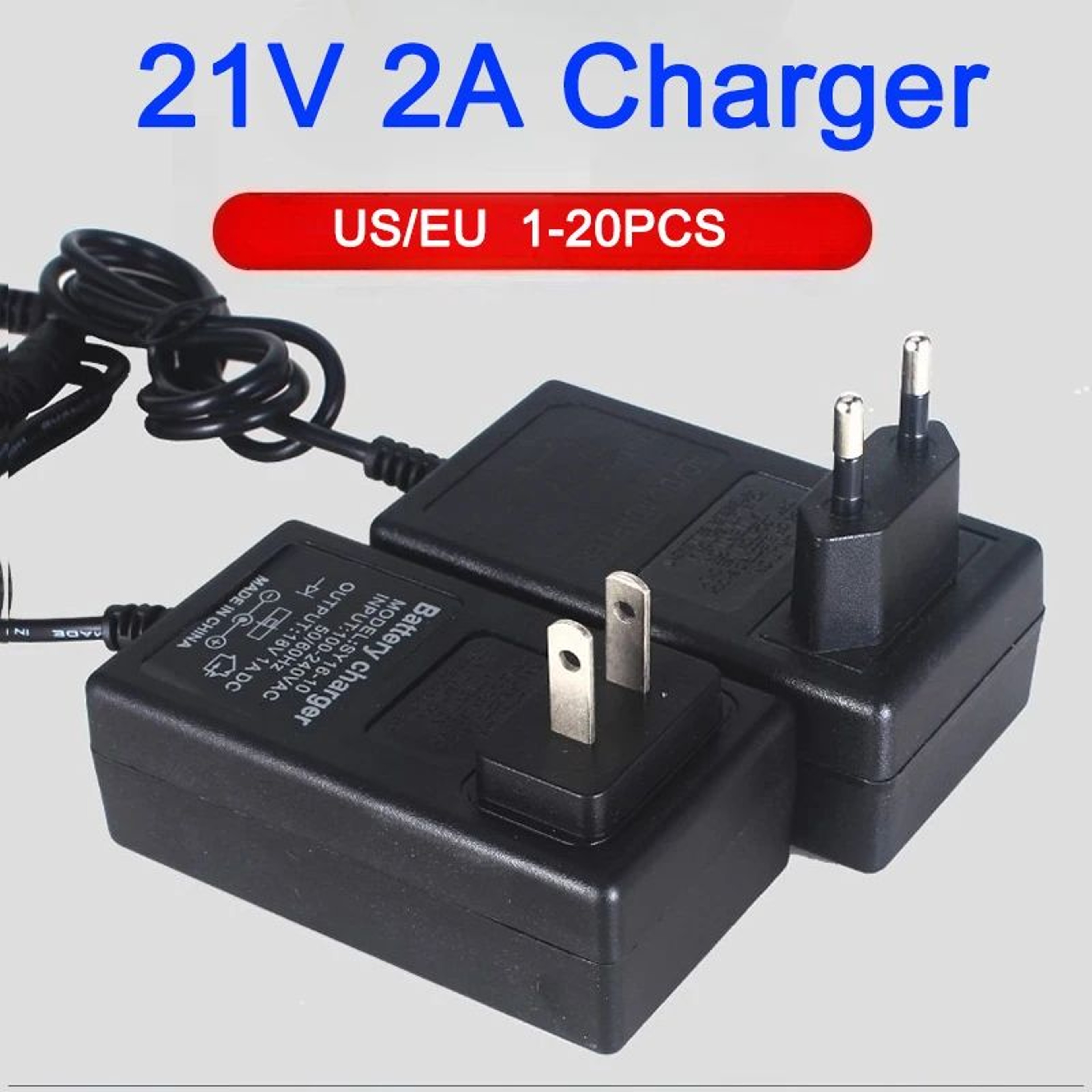 21V 2A Lithium Battery Charger With US Plug For Cordless Drills And Power Tools 2