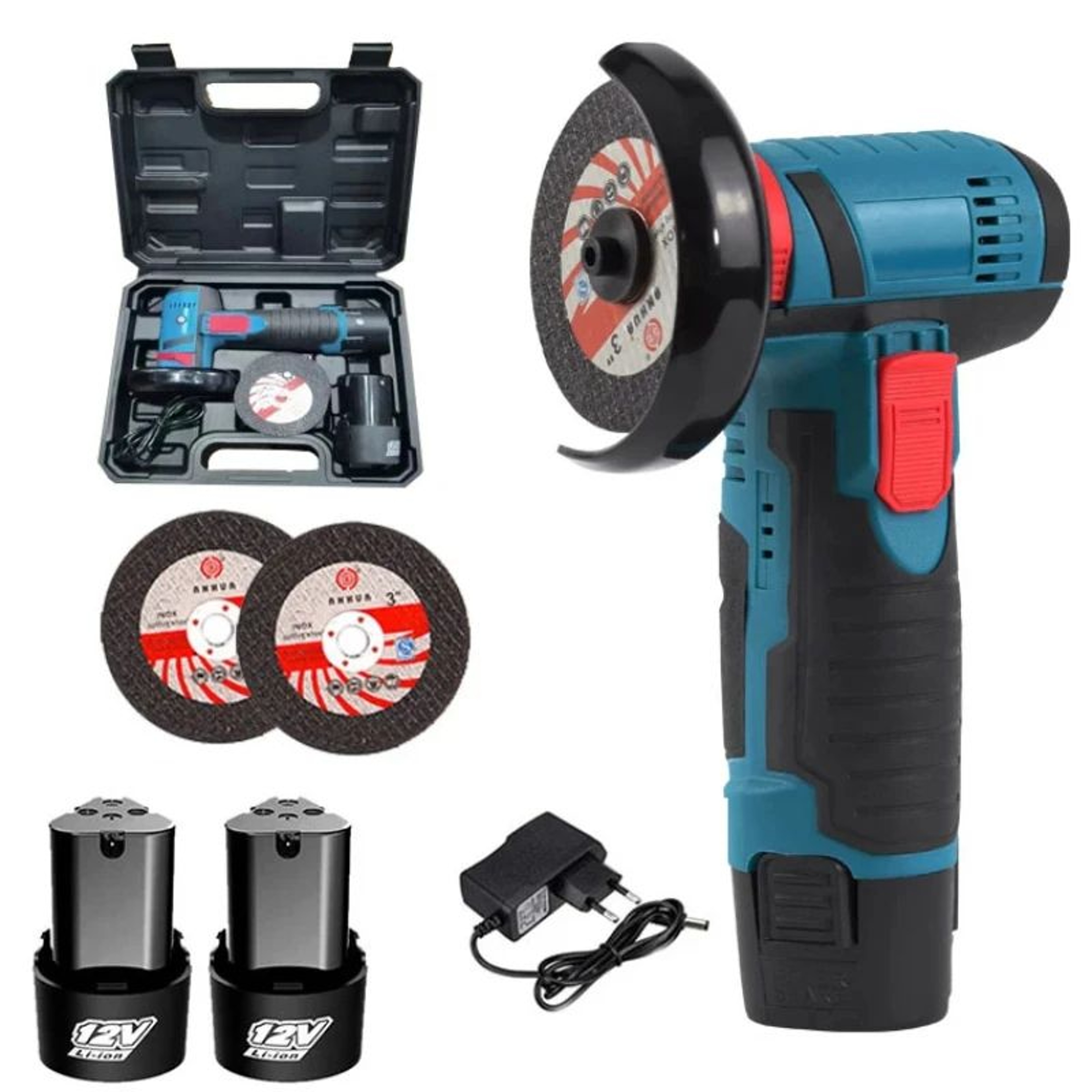 12V Mini Cordless Angle Grinder 19500 RPM HighSpeed Cutting And Polishing Tool 0