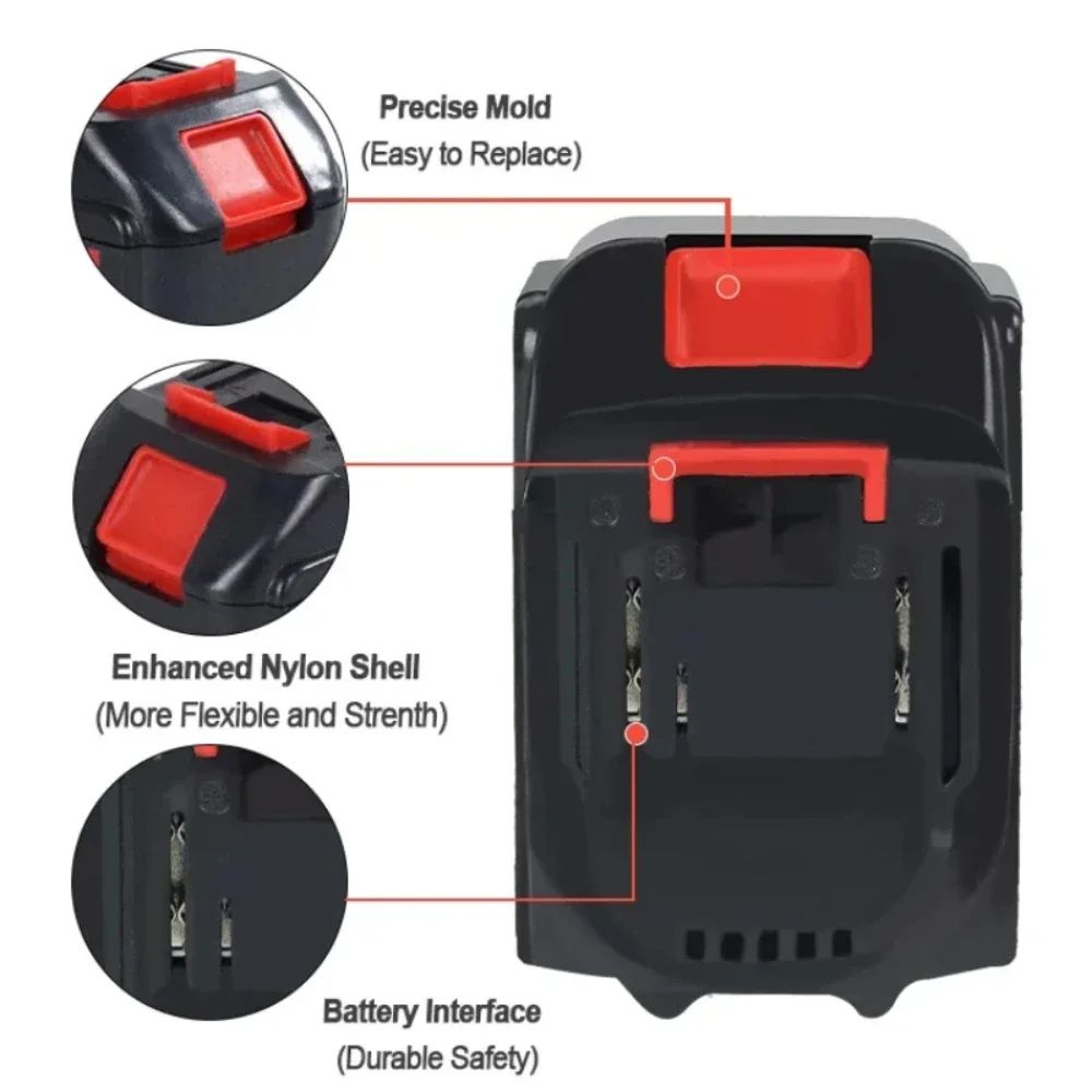 48VF 7500mAh Rechargeable Lithium Ion Battery For 18V 21V Cordless Power Tools 2