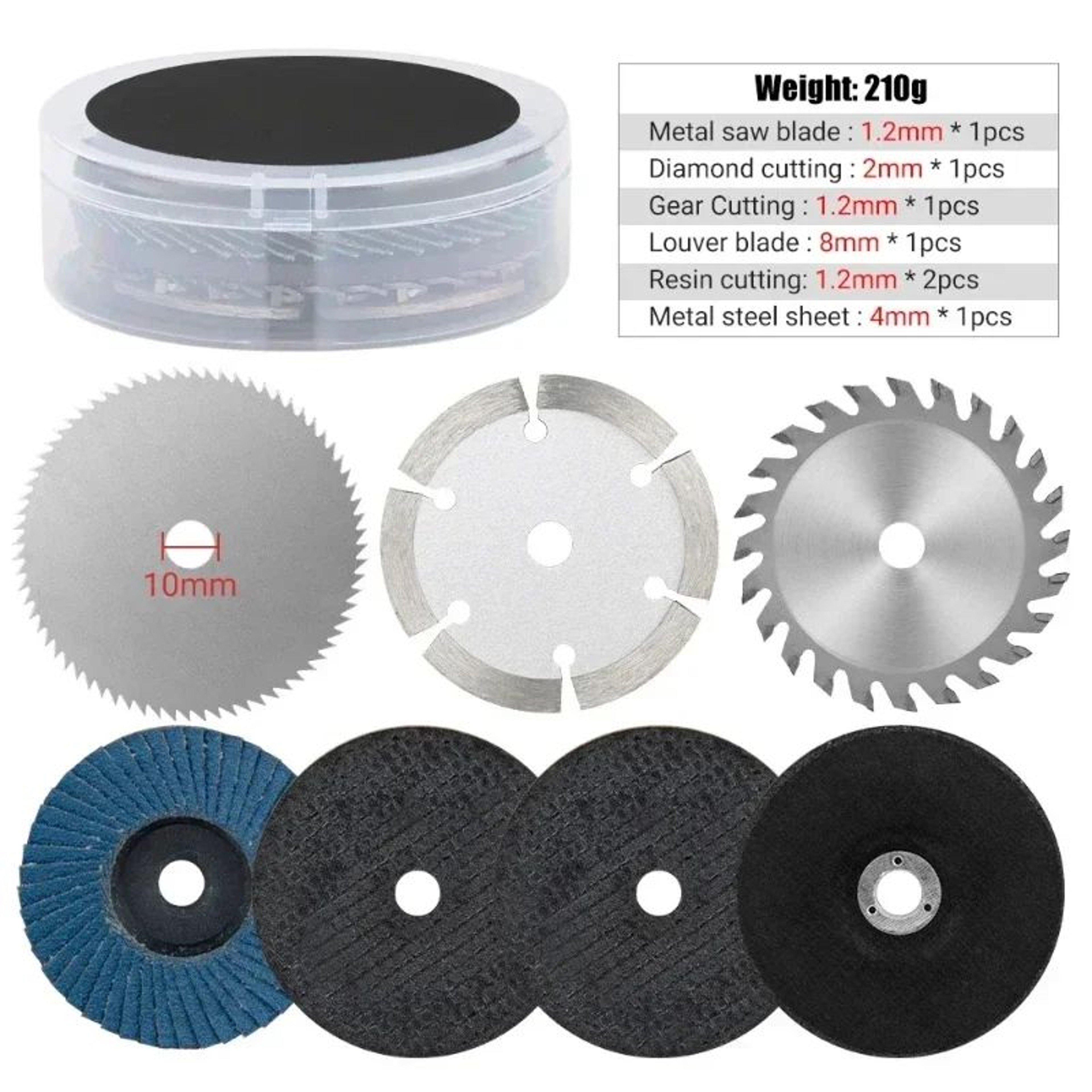 7PCS 3 Inch Metal Cutting And Grinding Disc Set For Mini Angle Grinders 0
