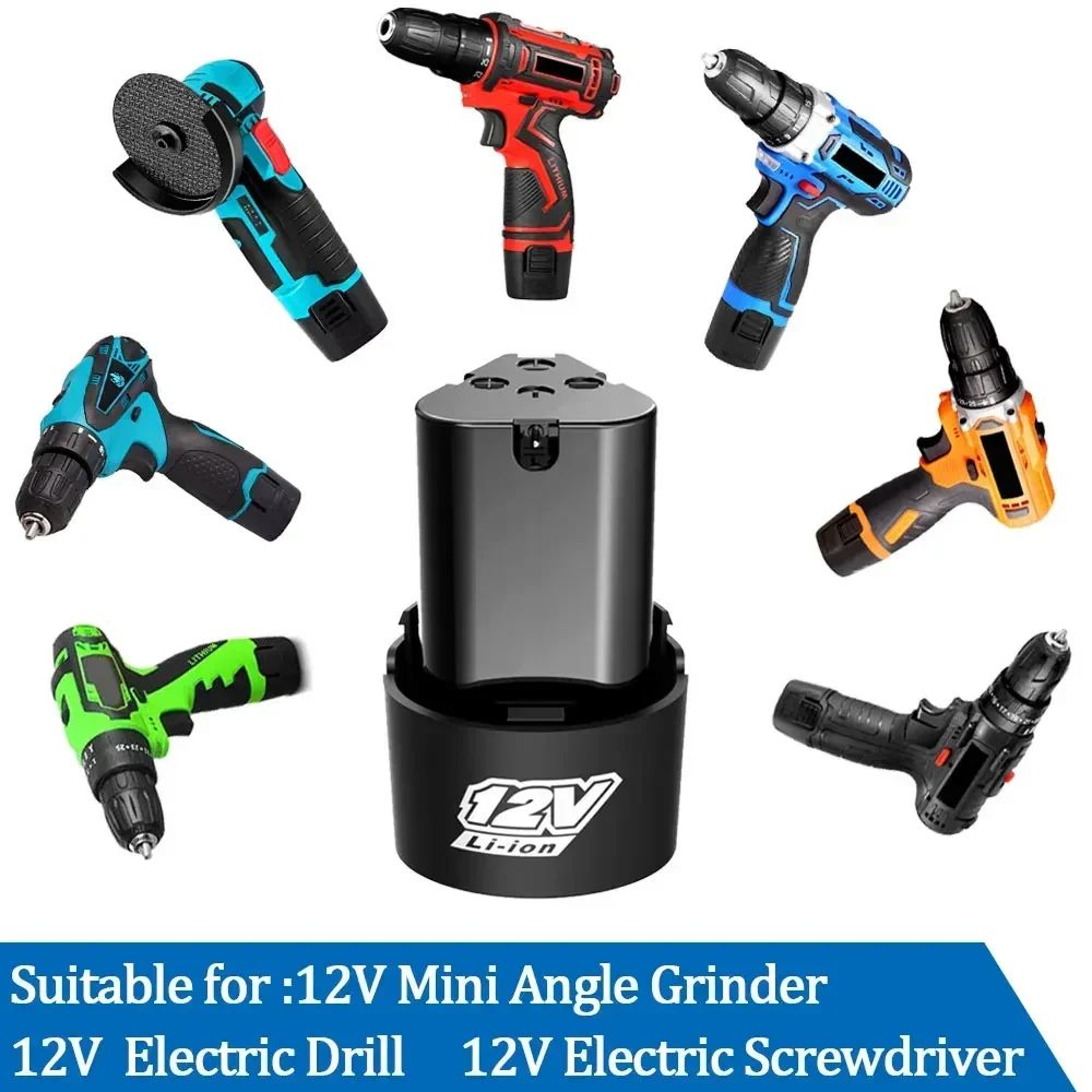 12V 1500mAh Rechargeable LithiumIon Battery For Cordless Drills And Power Tools 5