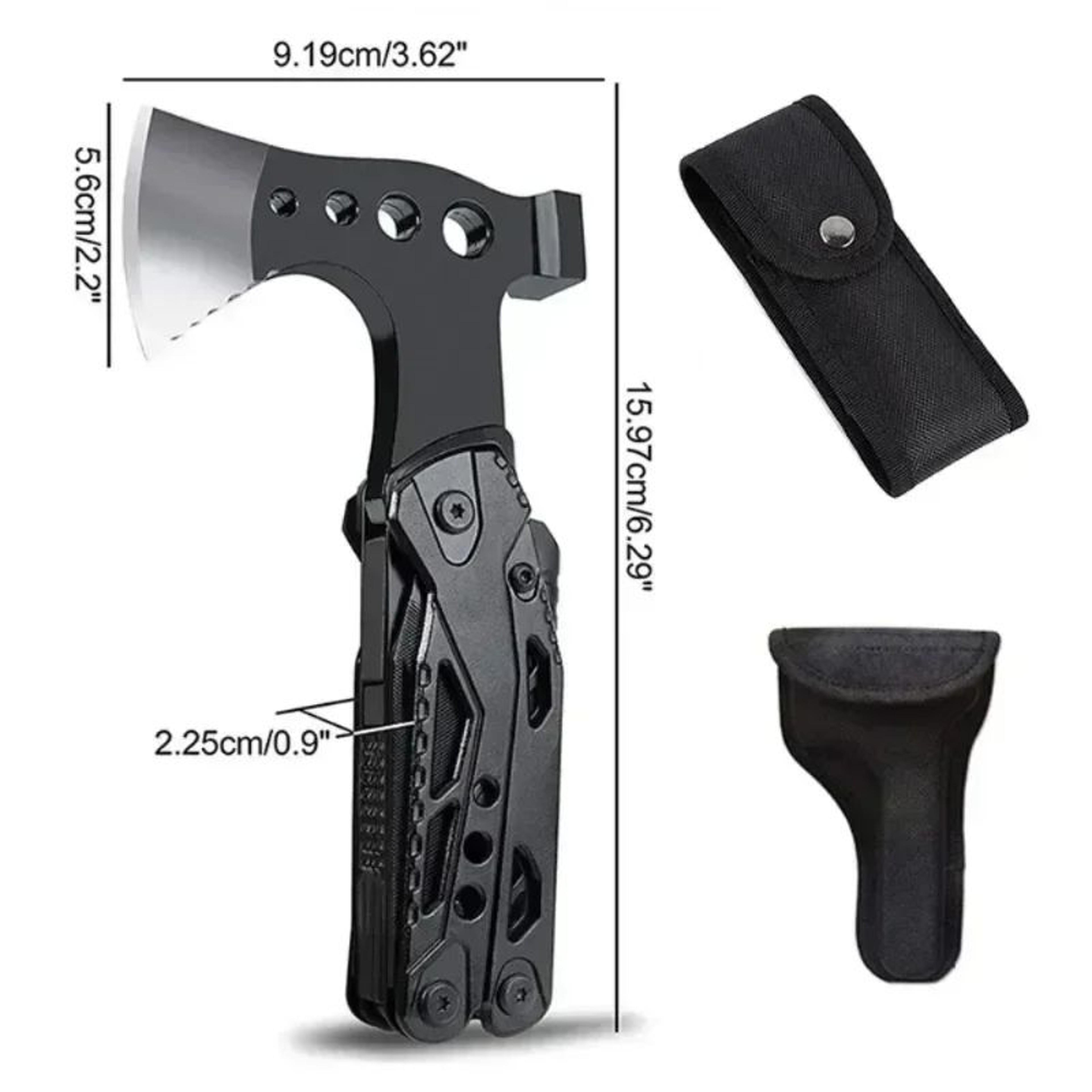 Portable Survival Axe Multitool With Folding Pliers Hammer And Pocket Knife For Camping 3