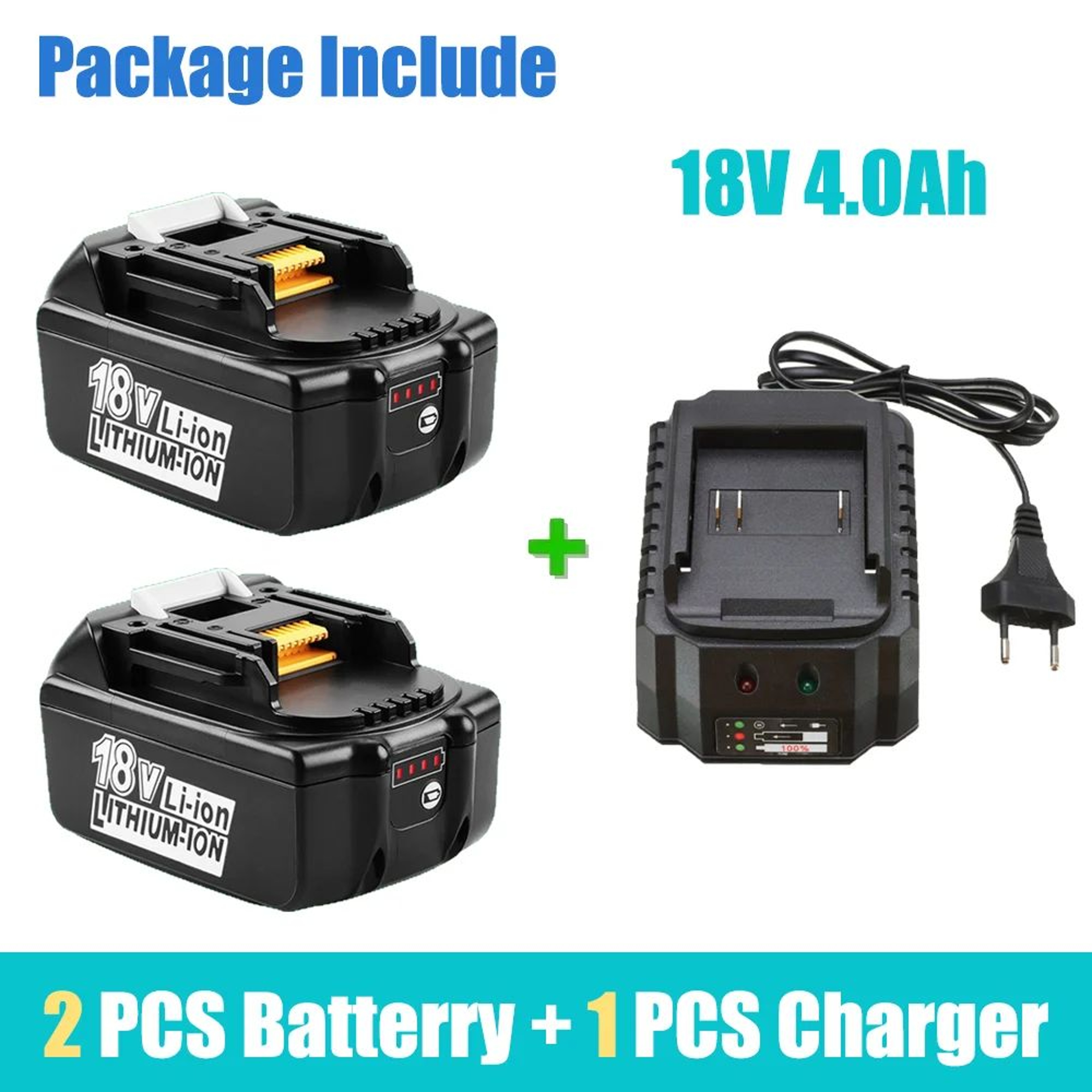 18V 40Ah Rechargeable LithiumIon Replacement Battery For Cordless Power Tools 6