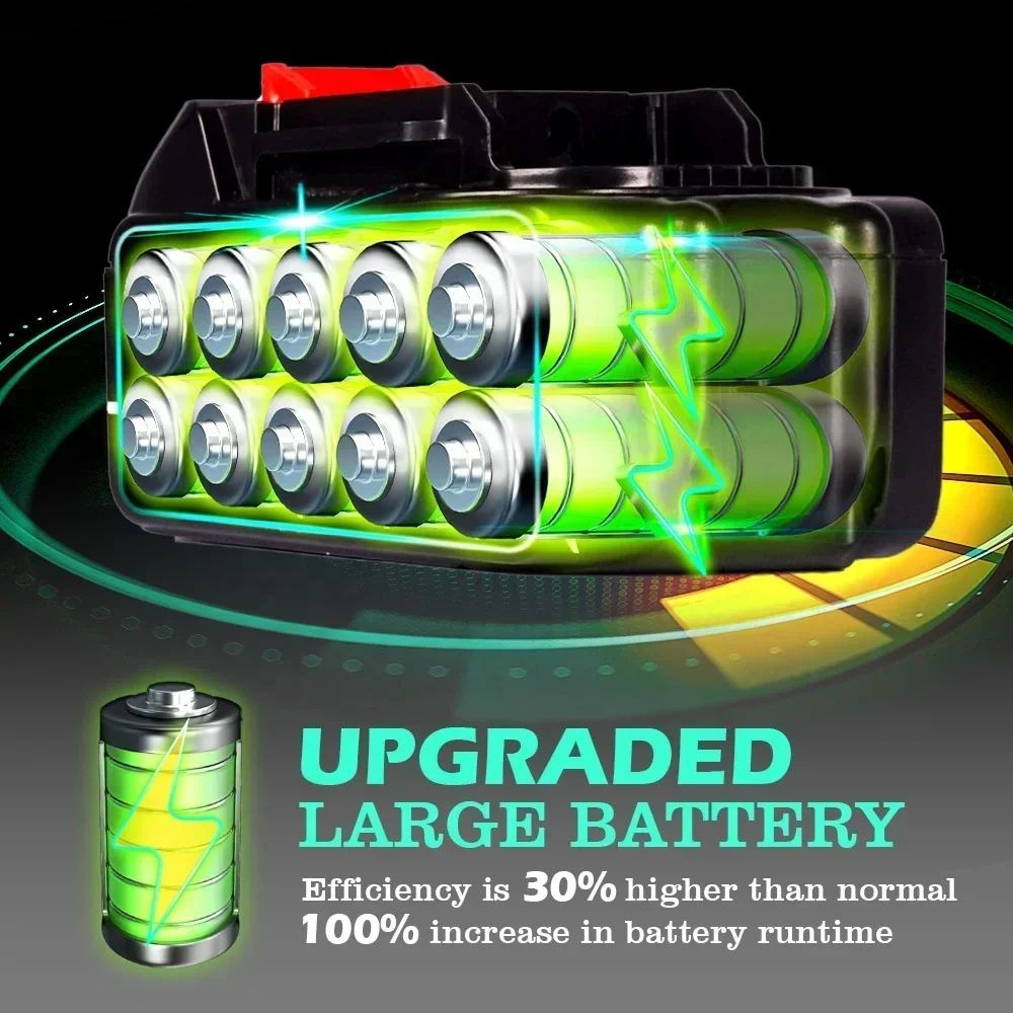 18V 15000mAh High Capacity Rechargeable Lithium Ion Replacement Battery For Cordless Power Tools 0