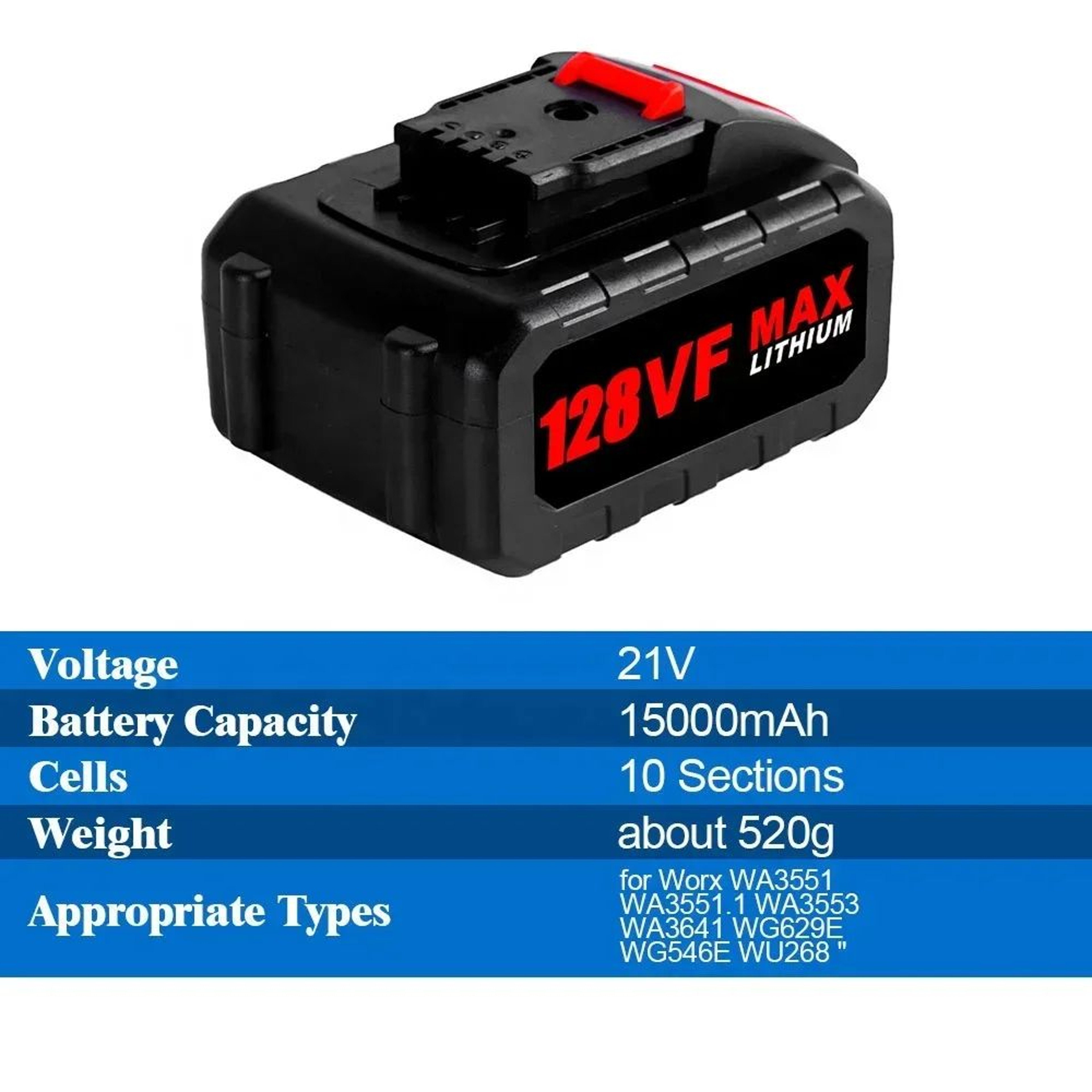 15000mAh 18V21V Rechargeable LithiumIon Battery For Cordless Power Tools 3