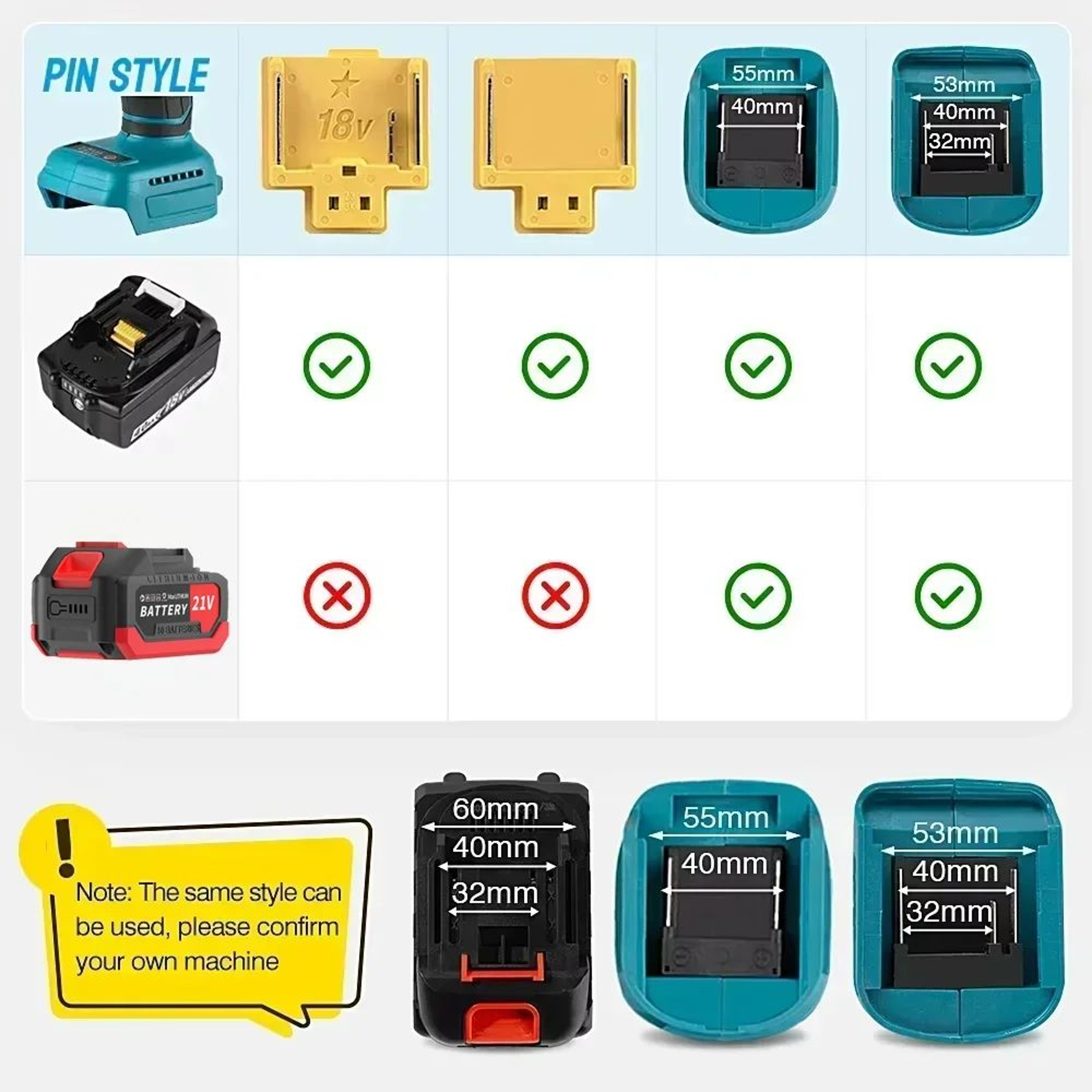 18V 21V Rechargeable Lithium Ion Power Tool Battery With LED Display 20Ah 40Ah 2