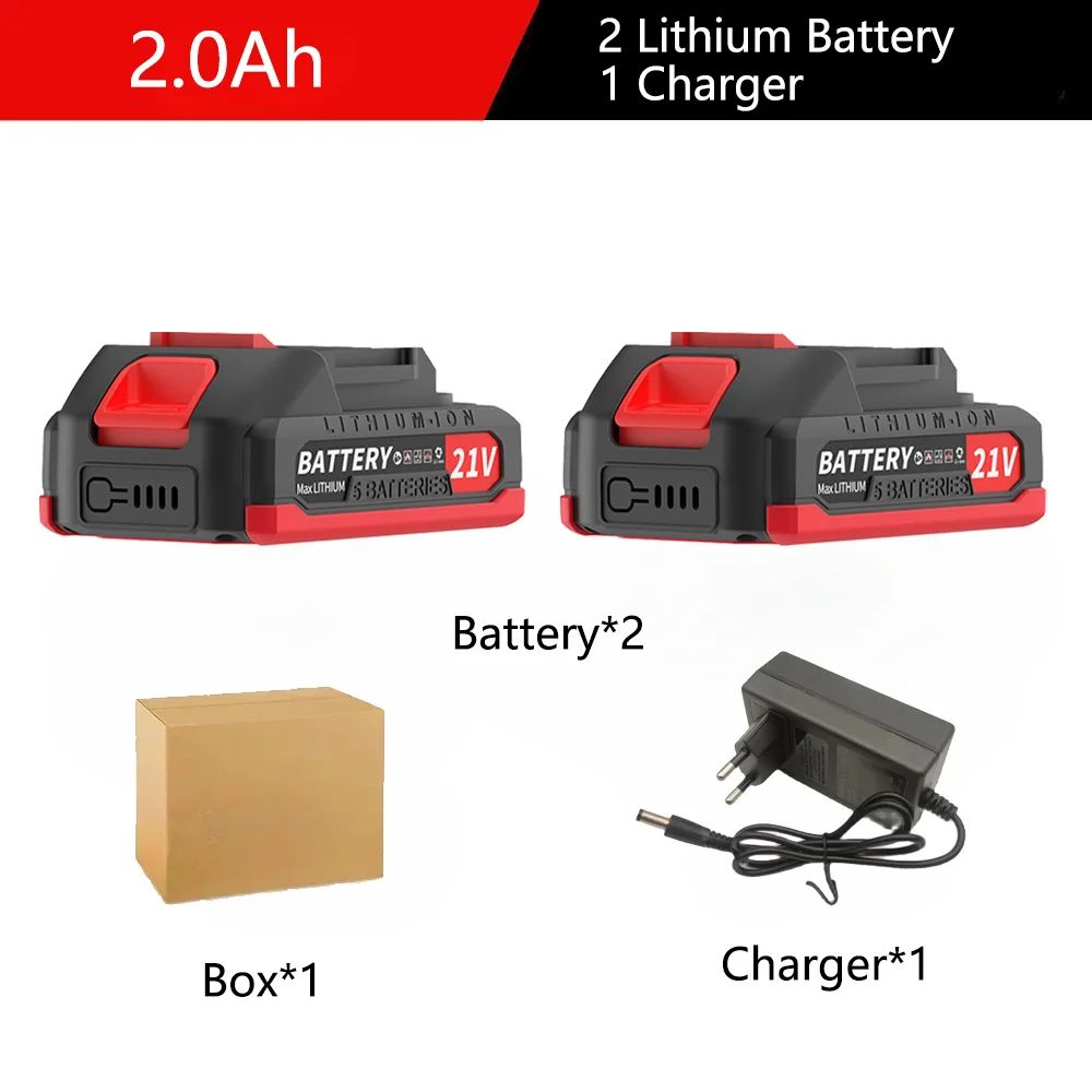 18V 21V Rechargeable Lithium Ion Power Tool Battery With LED Display 20Ah 40Ah 8