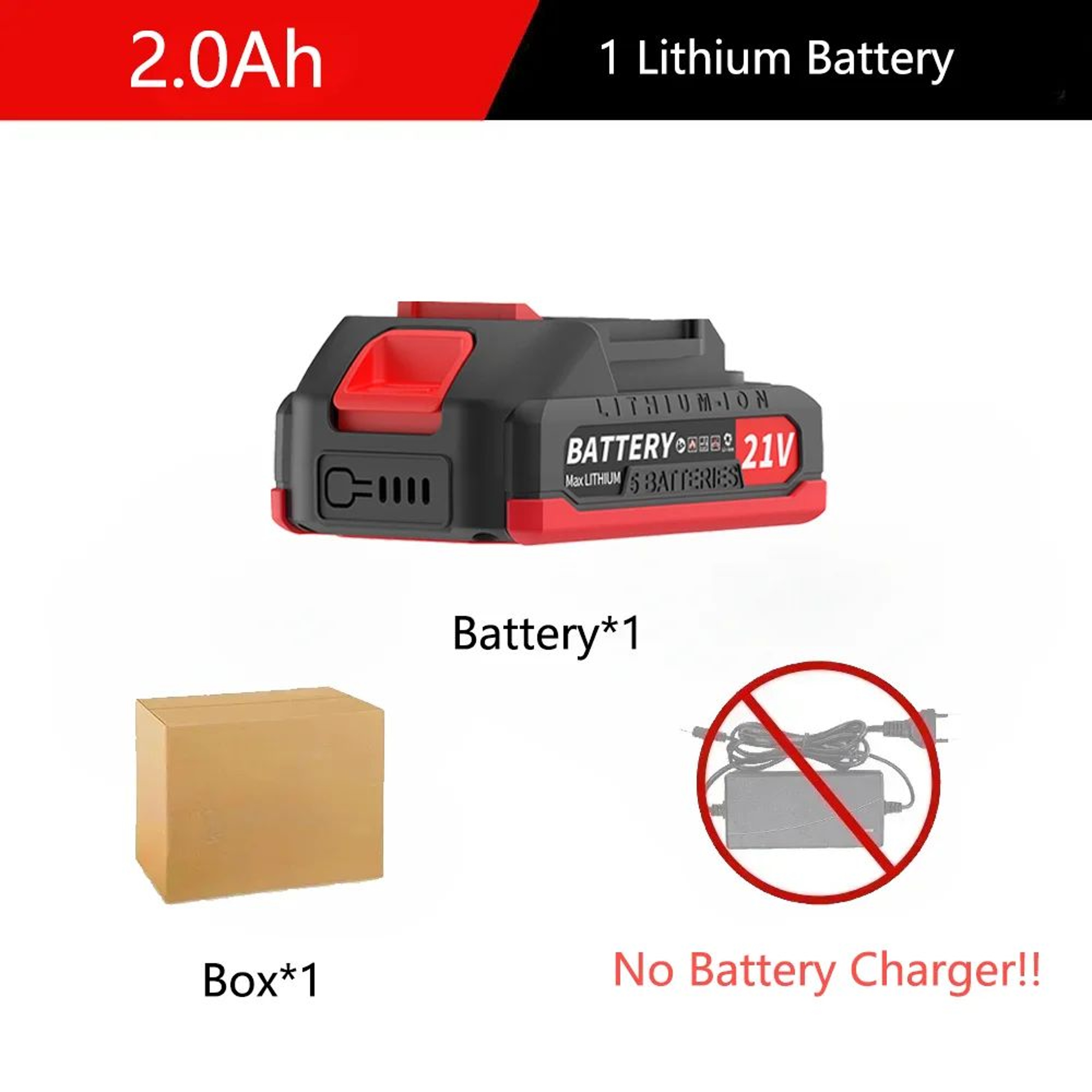 18V 21V Rechargeable Lithium Ion Power Tool Battery With LED Display 20Ah 40Ah 4