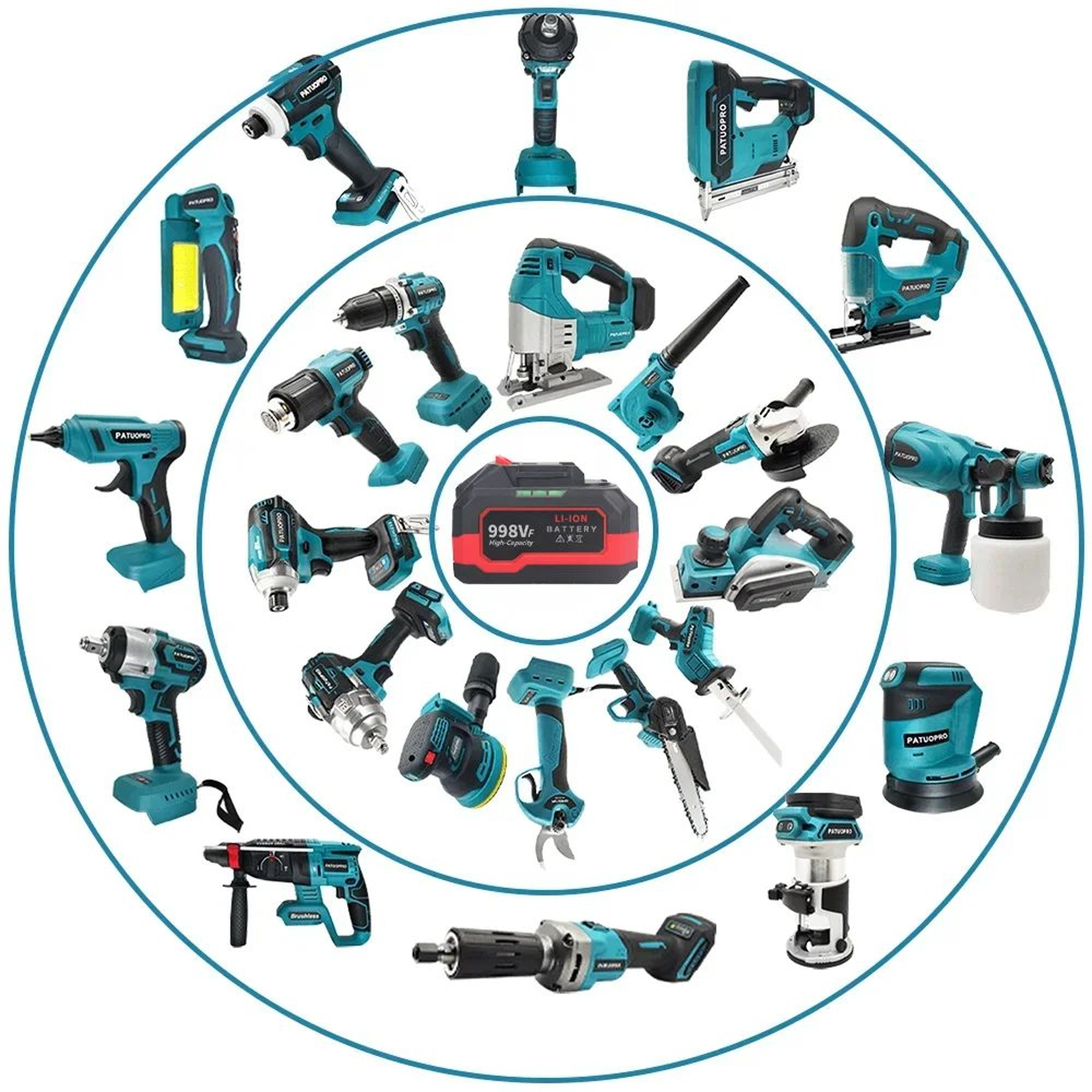 18V 30000mAh Rechargeable Lithium Ion Power Tool Battery With Capacity Indicator 0