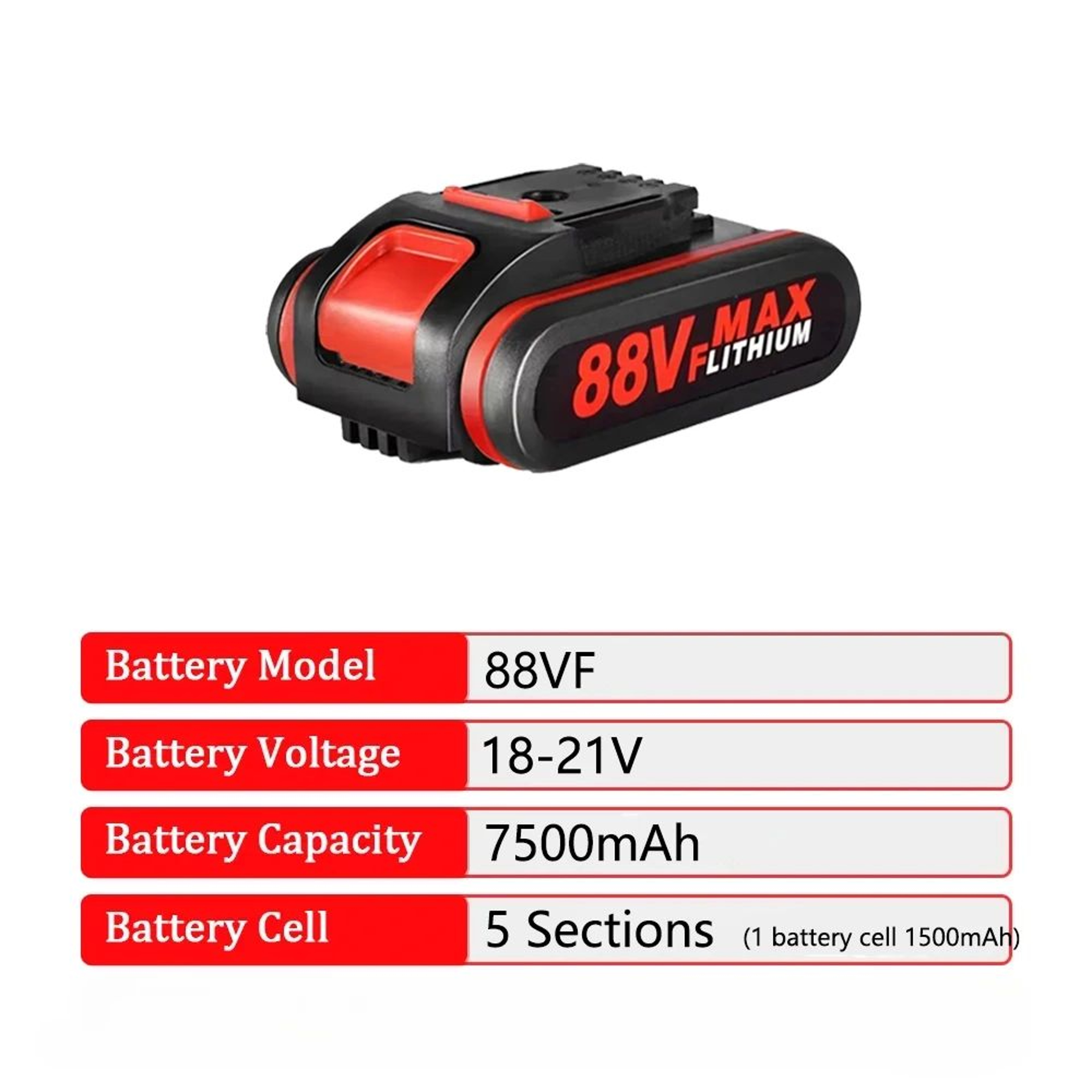 18V 21V Rechargeable Lithium Ion Battery For Cordless Power Tools Electric Wrench And Chainsaw 1