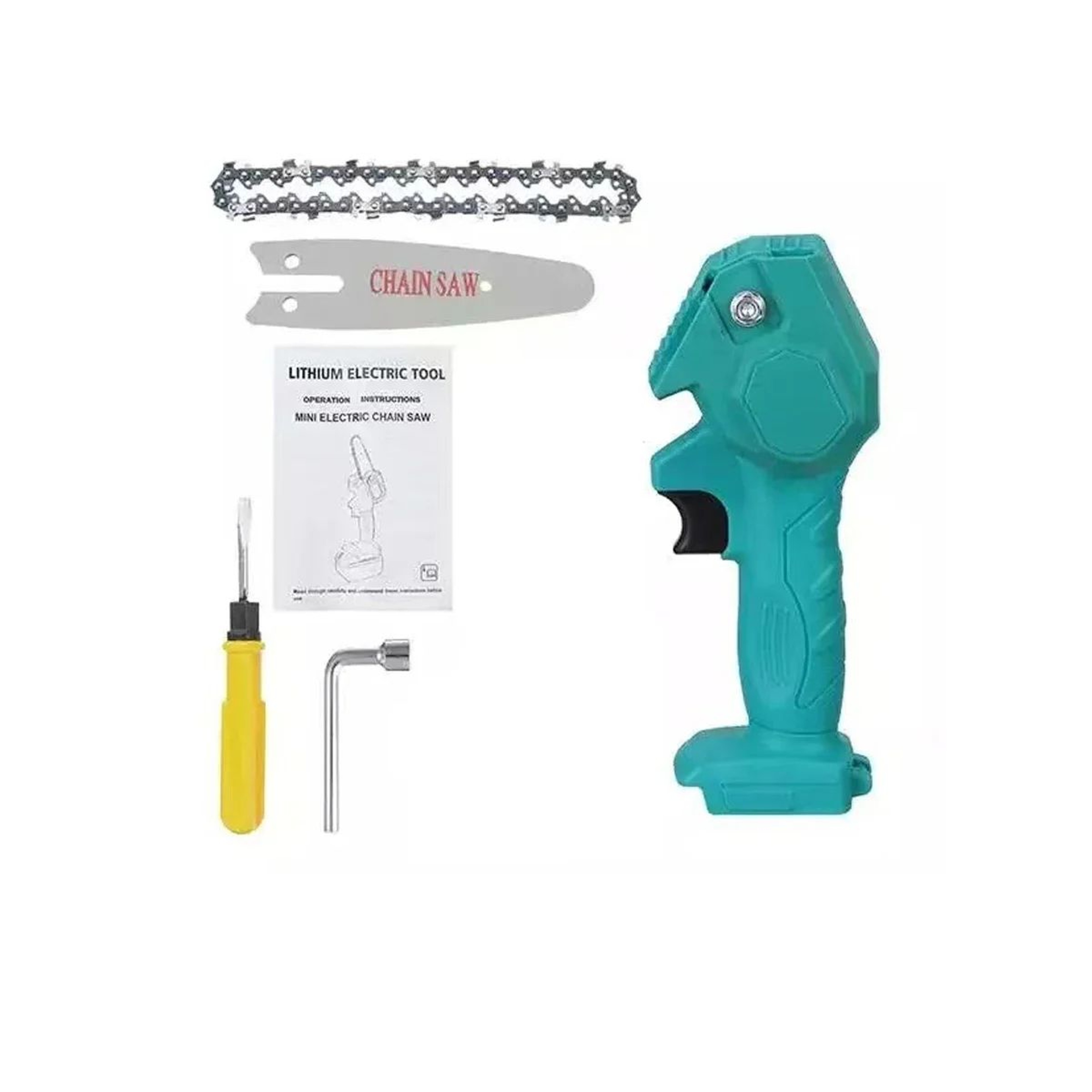 4Inch Cordless Mini Chainsaw Handheld Electric Saw For Garden Pruning And Wood Cutting 1