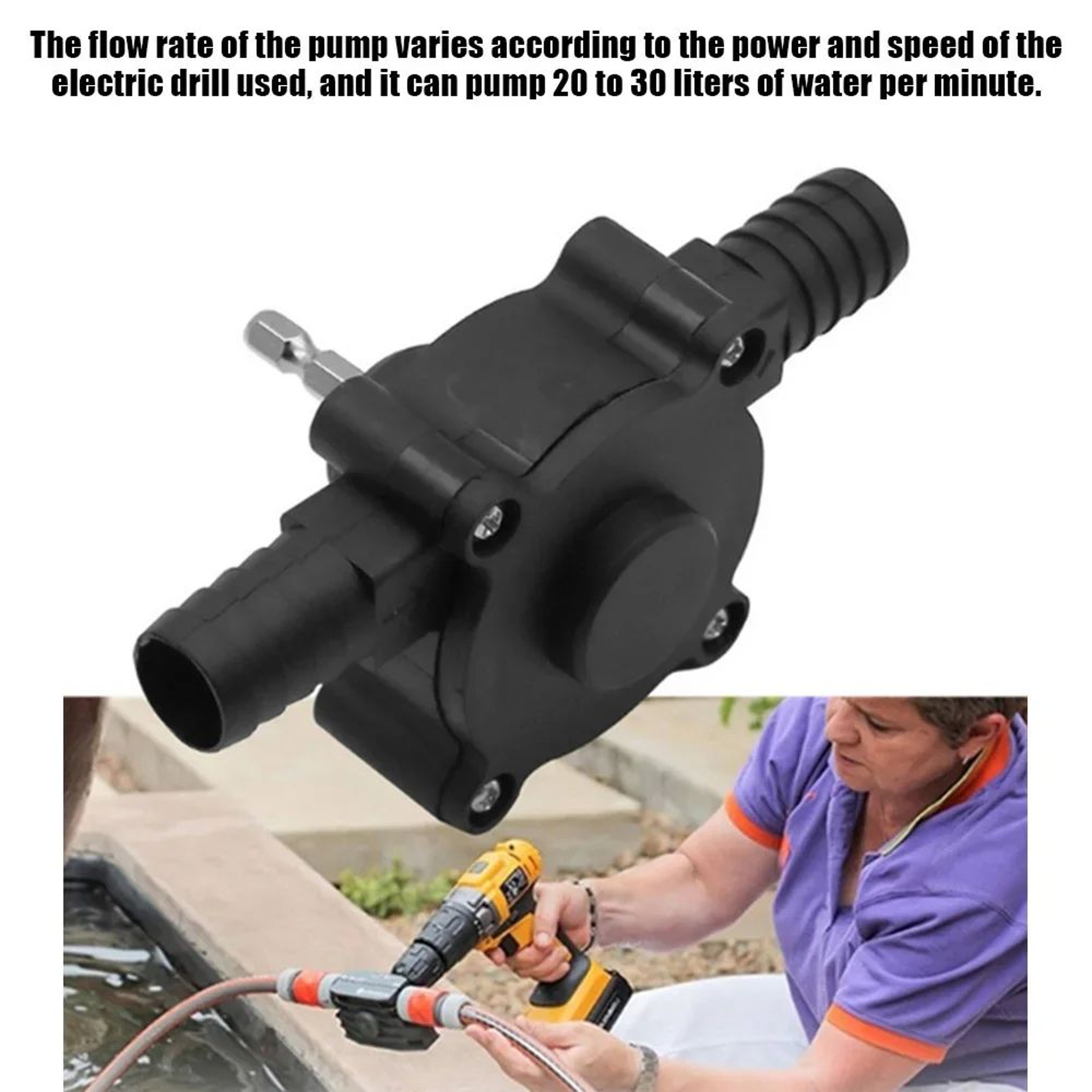 Portable Electric Drill Pump SelfPriming Water And Liquid Transfer Tool 4