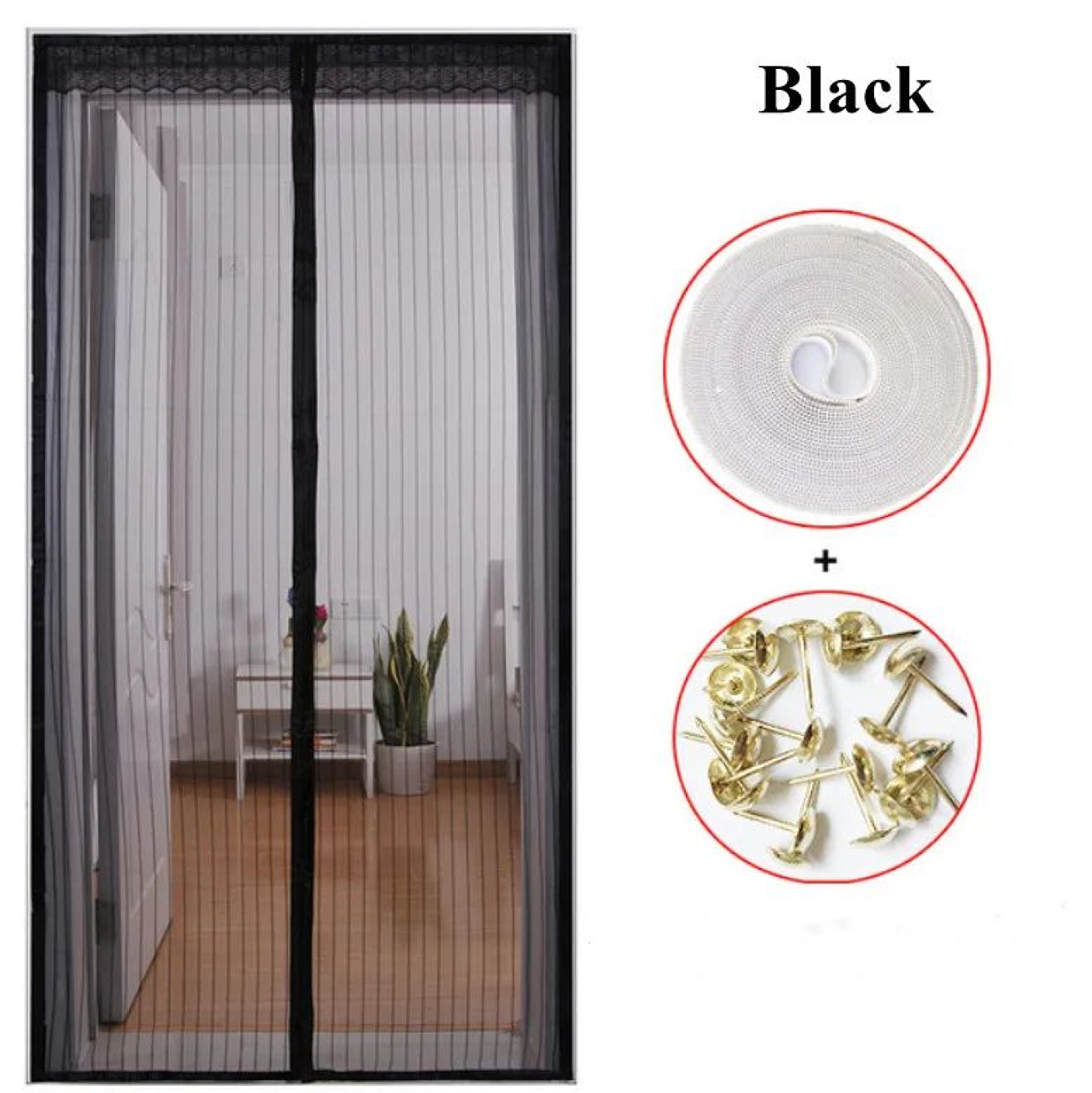 Magnetic Screen Door Curtain With Automatic Closure And Mosquito Protection 6