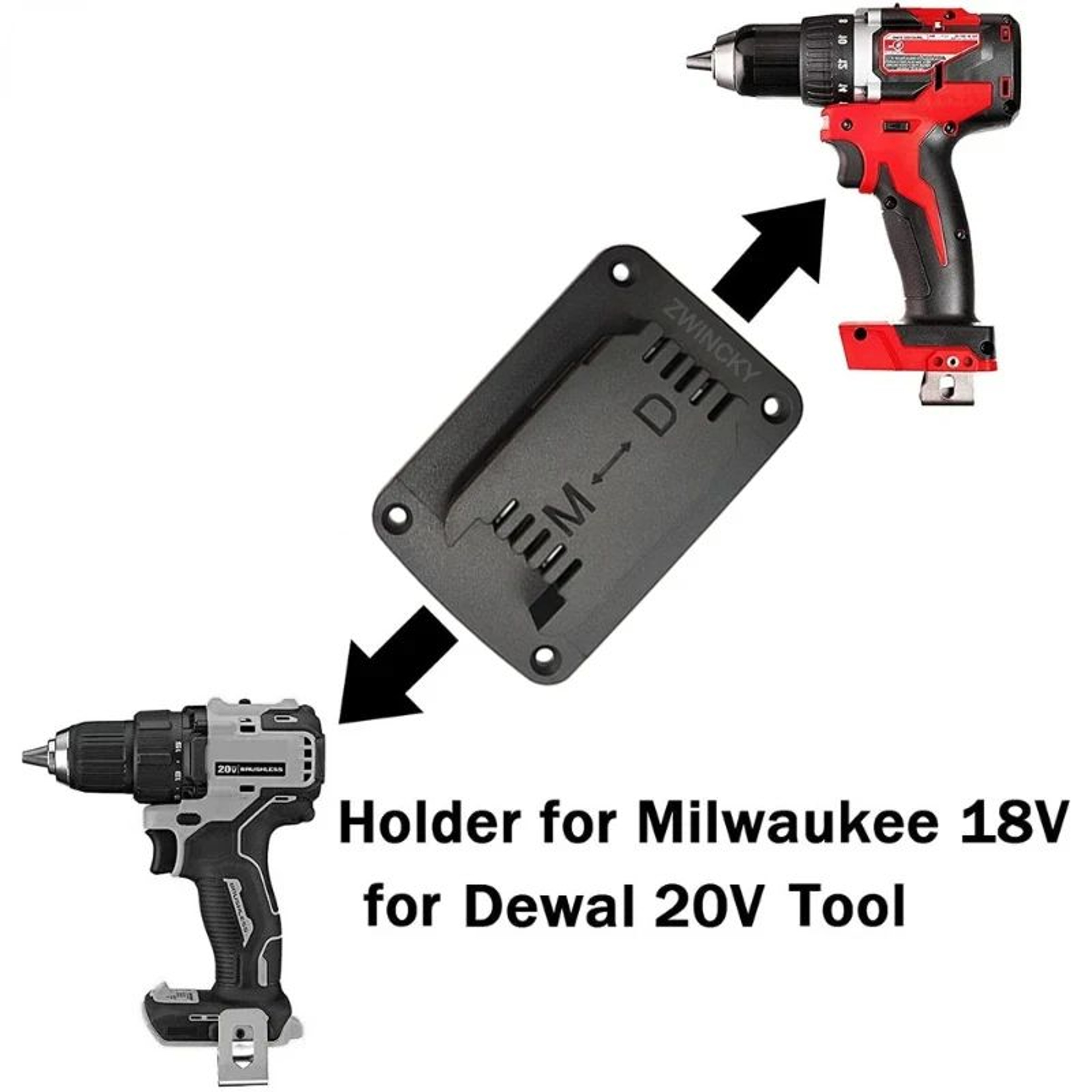 Wall Mount Cordless Power Tool Holder Storage Rack For 144V 18V 20V Tools 5