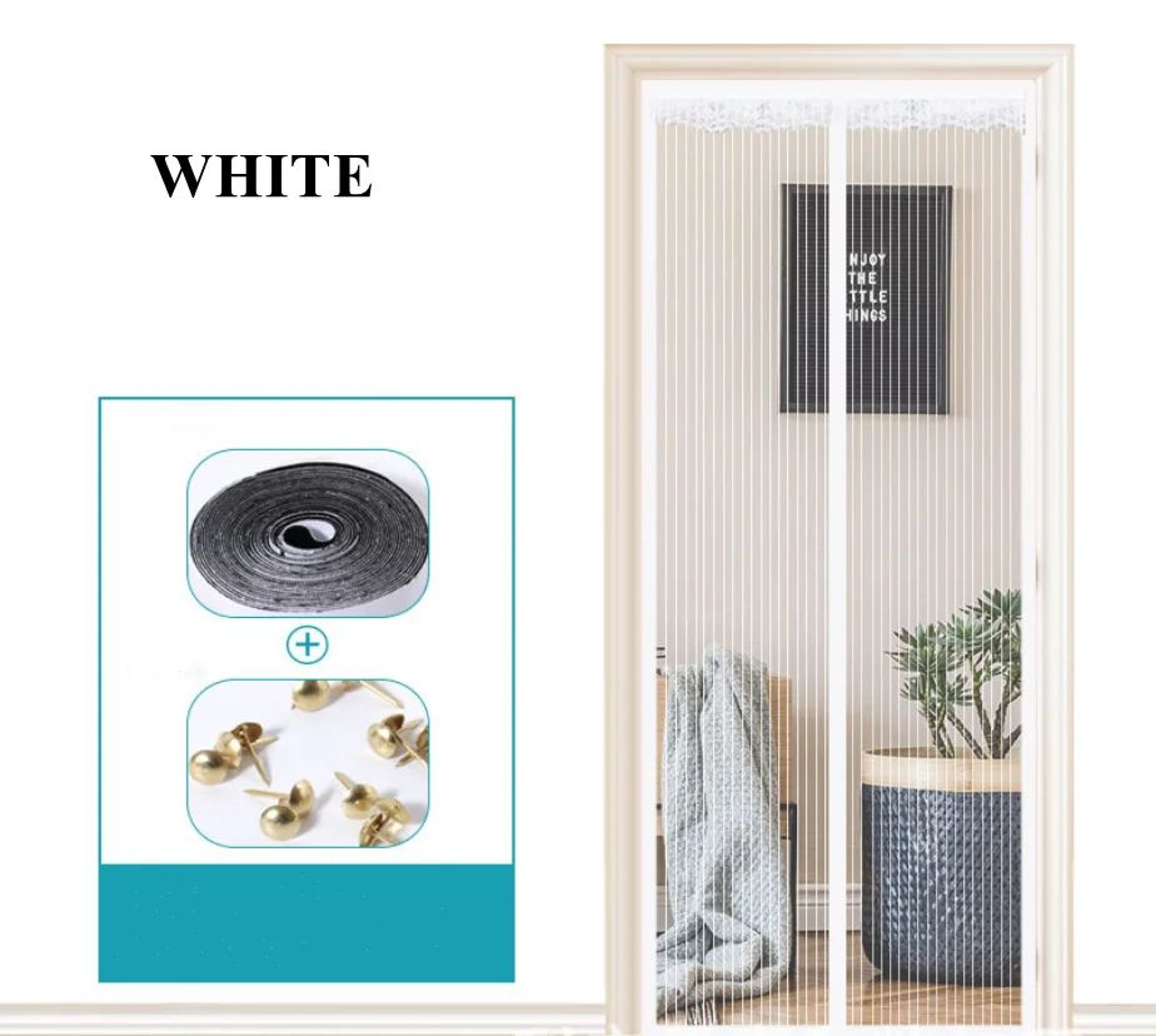 Magnetic Screen Door Curtain With Automatic Closure And Insect Protection 7